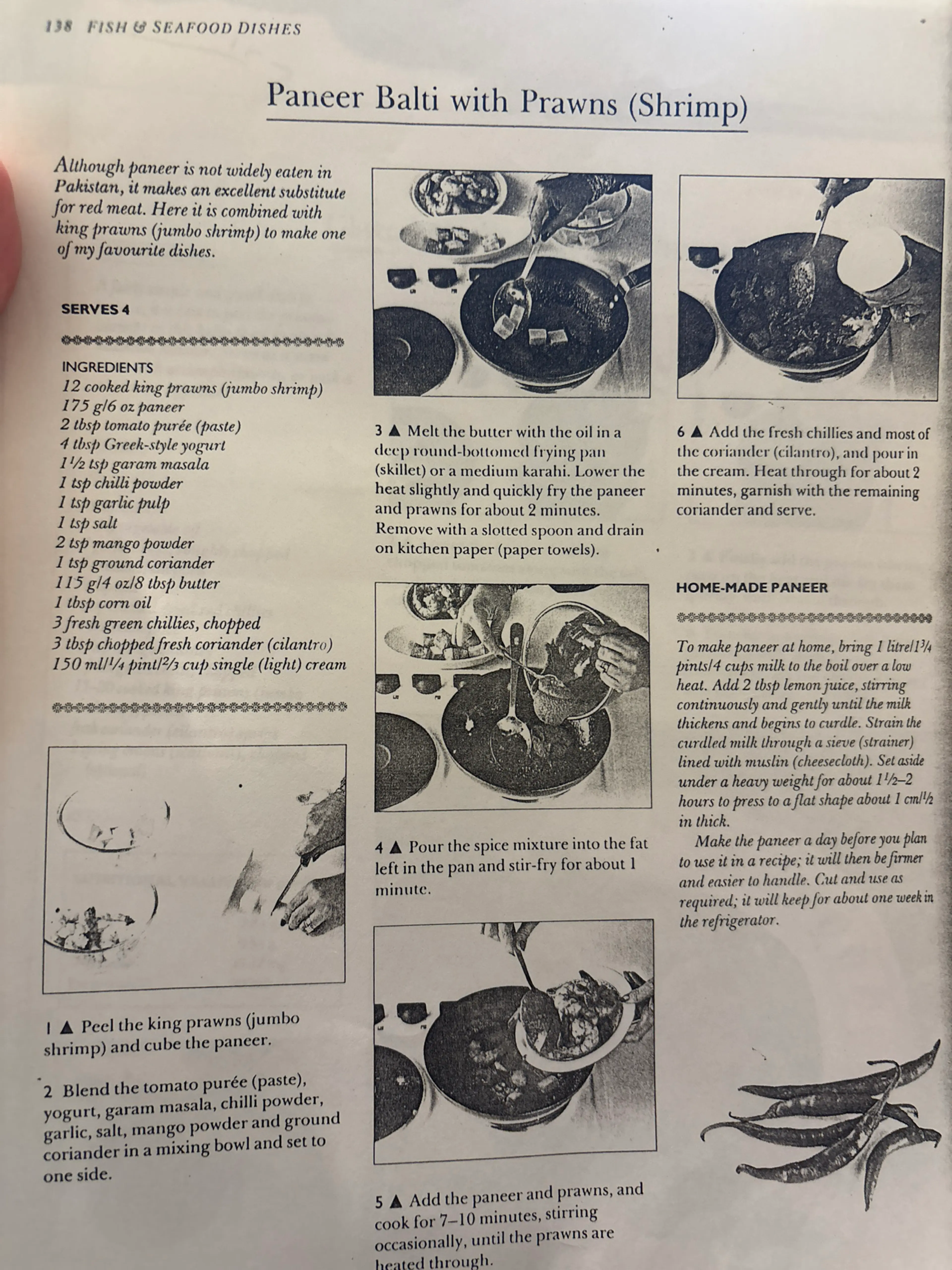 Paneer Balti with Prawns (Shrimp)