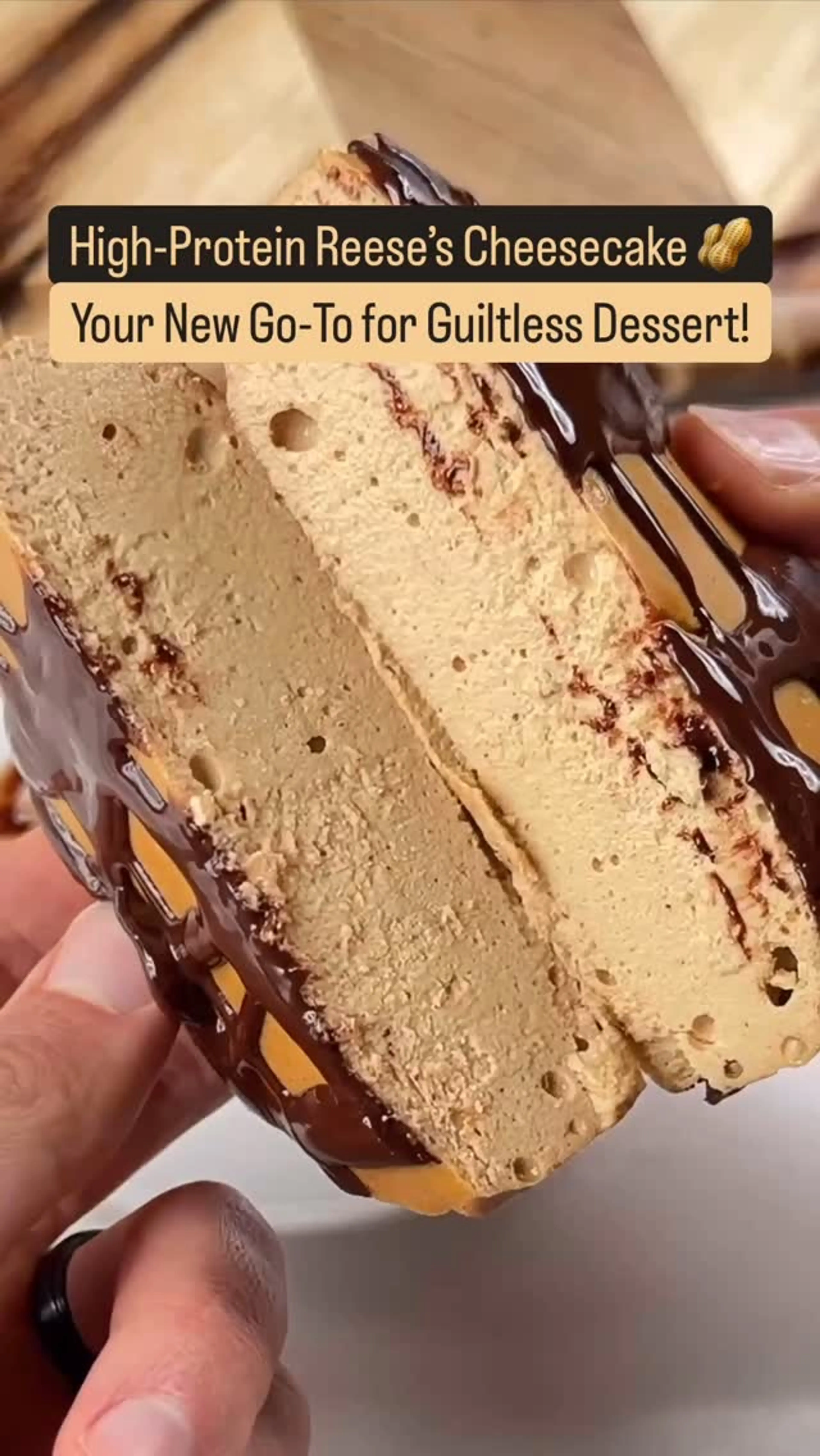 High-protein Reese’s Cheesecake