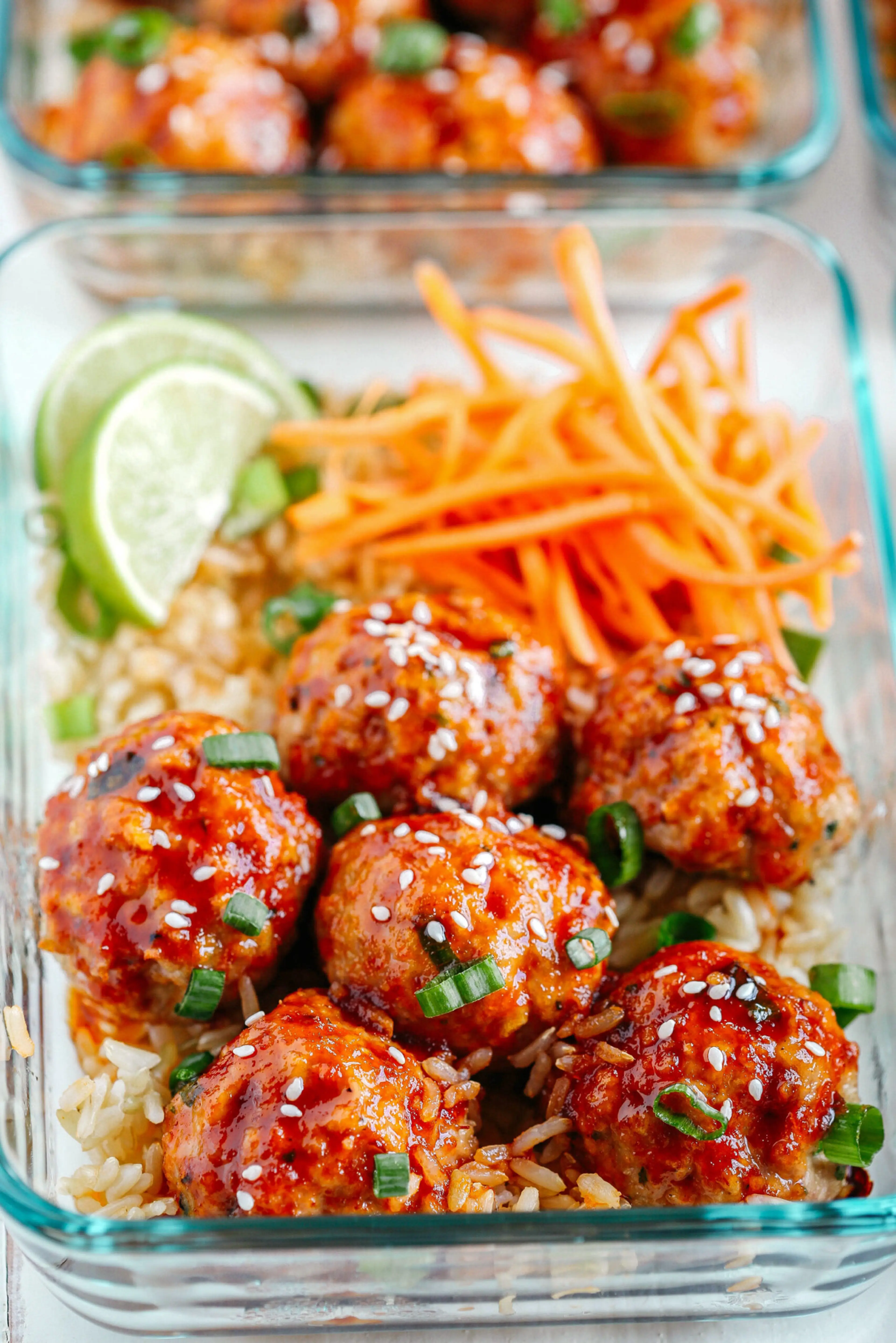 Honey Sriracha Glazed Meatballs