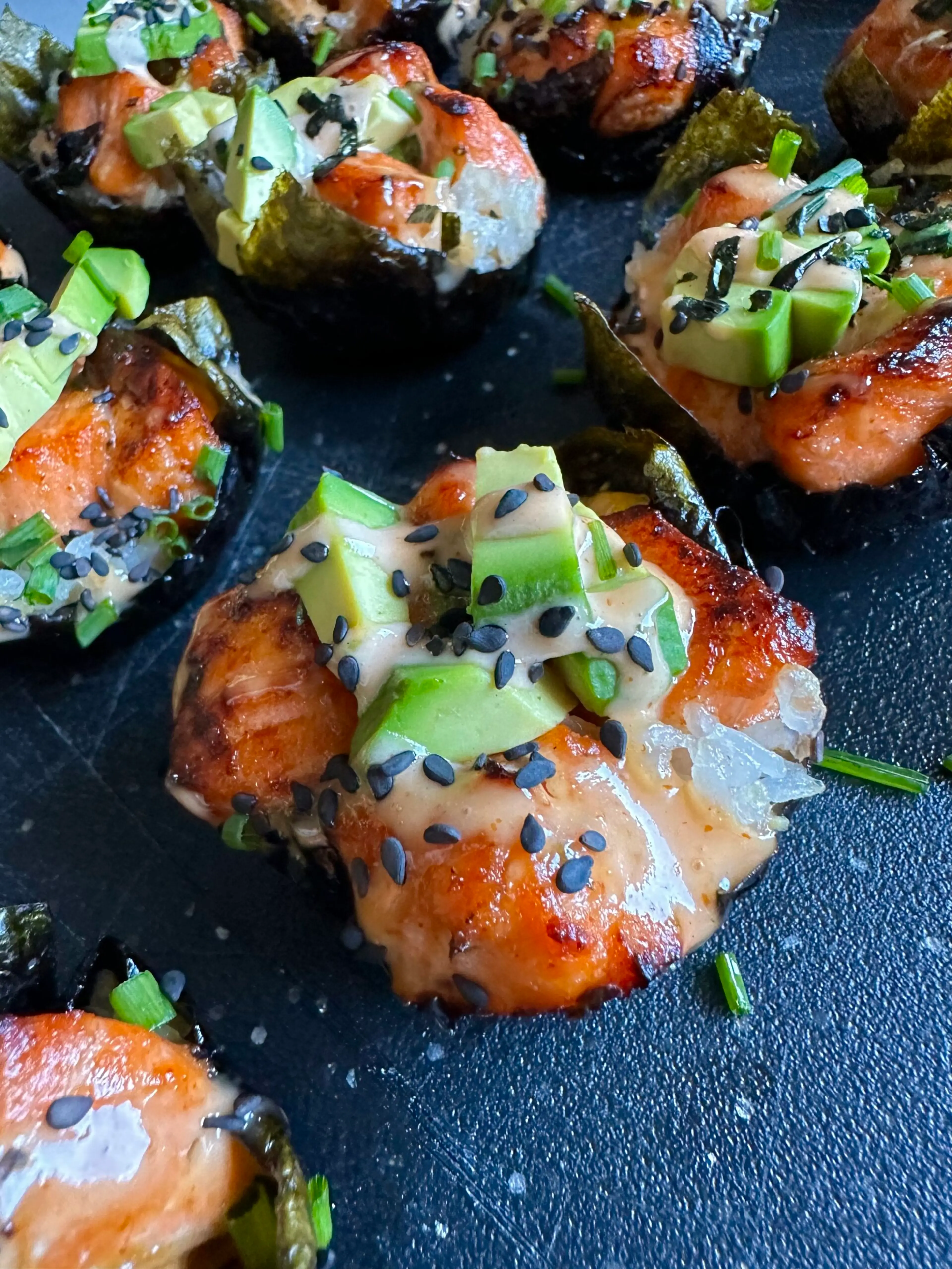 Spicy Salmon Rice Muffins