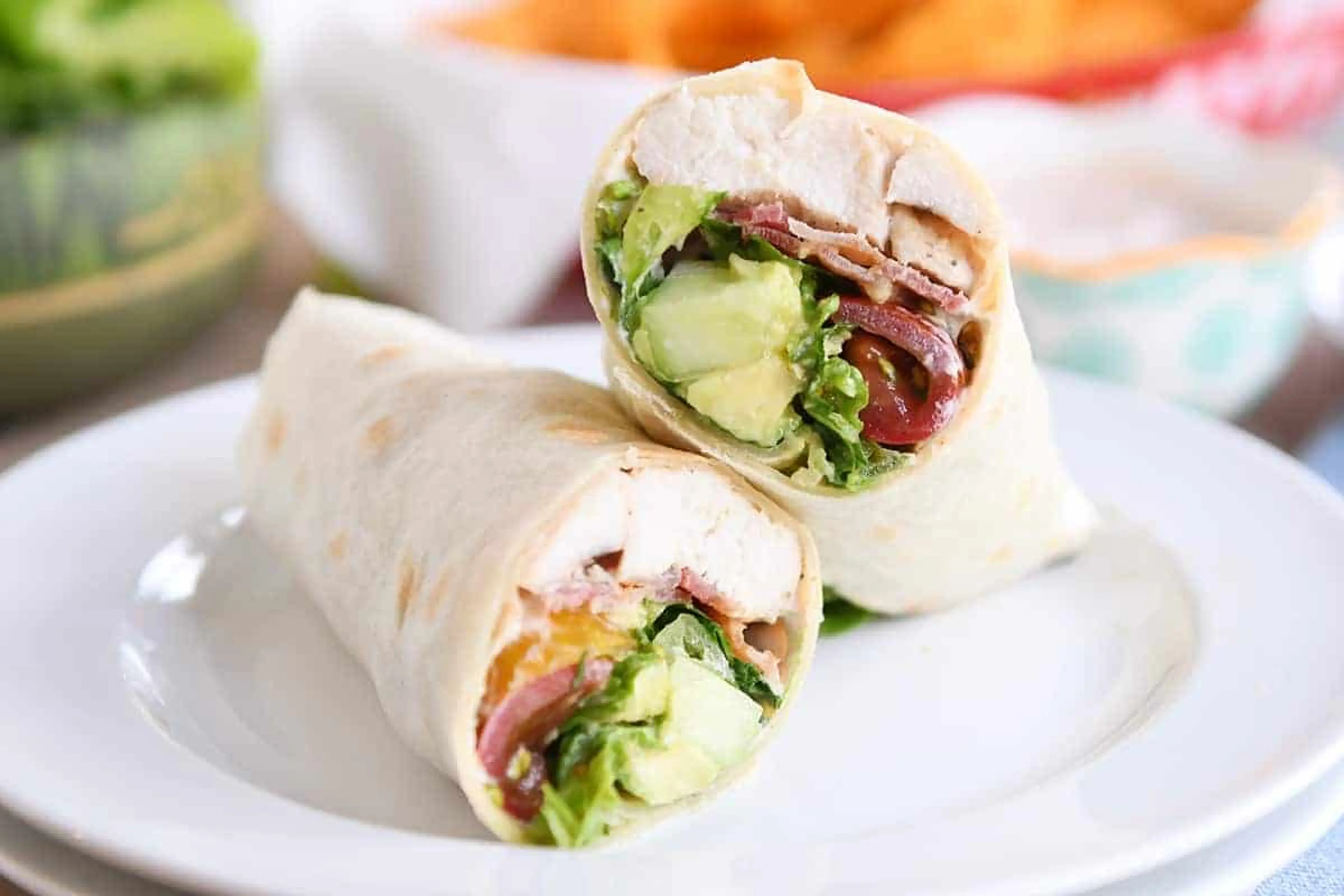 Chicken BLT Burritos with Creamy Southwest Dipping Sauce