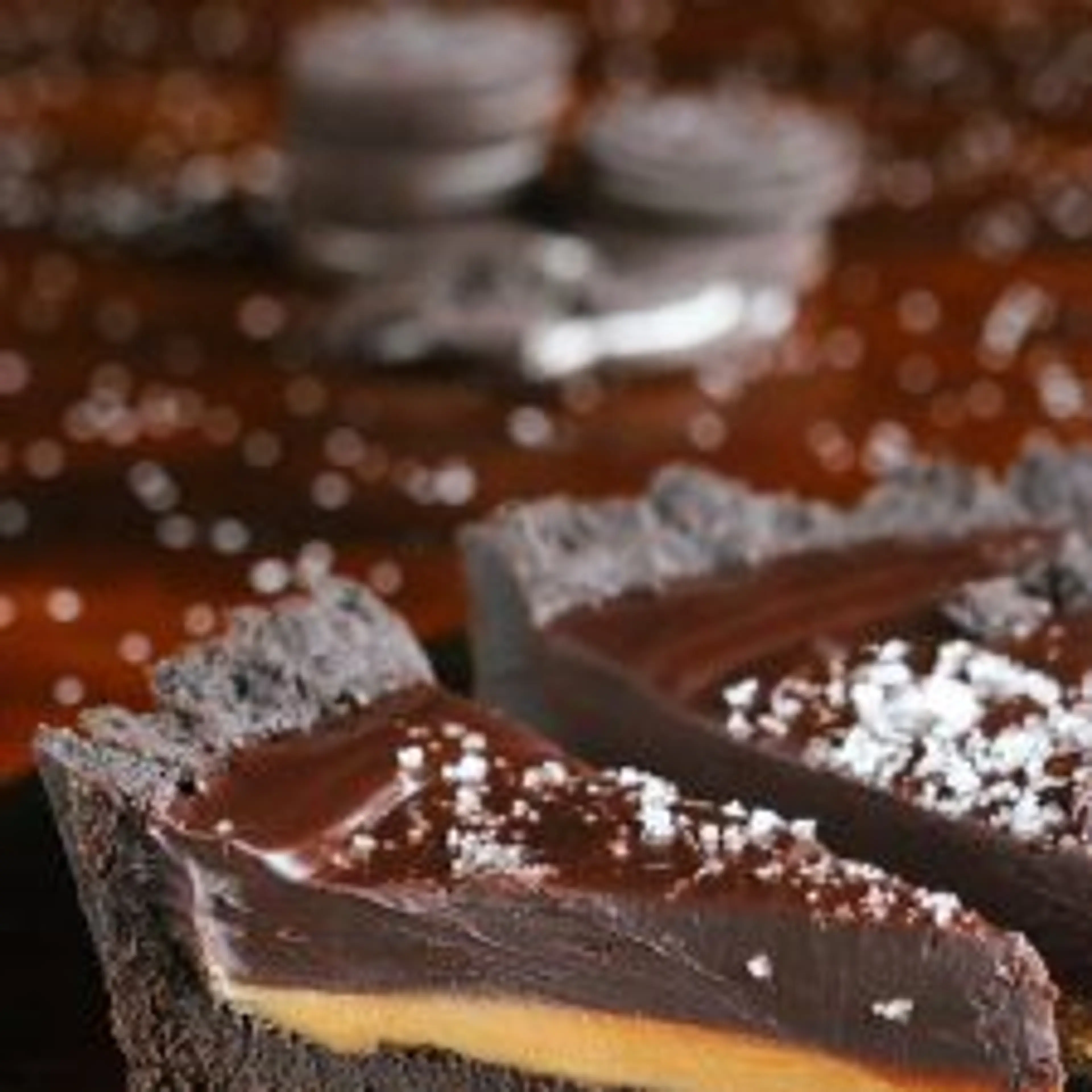Salted Caramel Dark Chocolate Pie