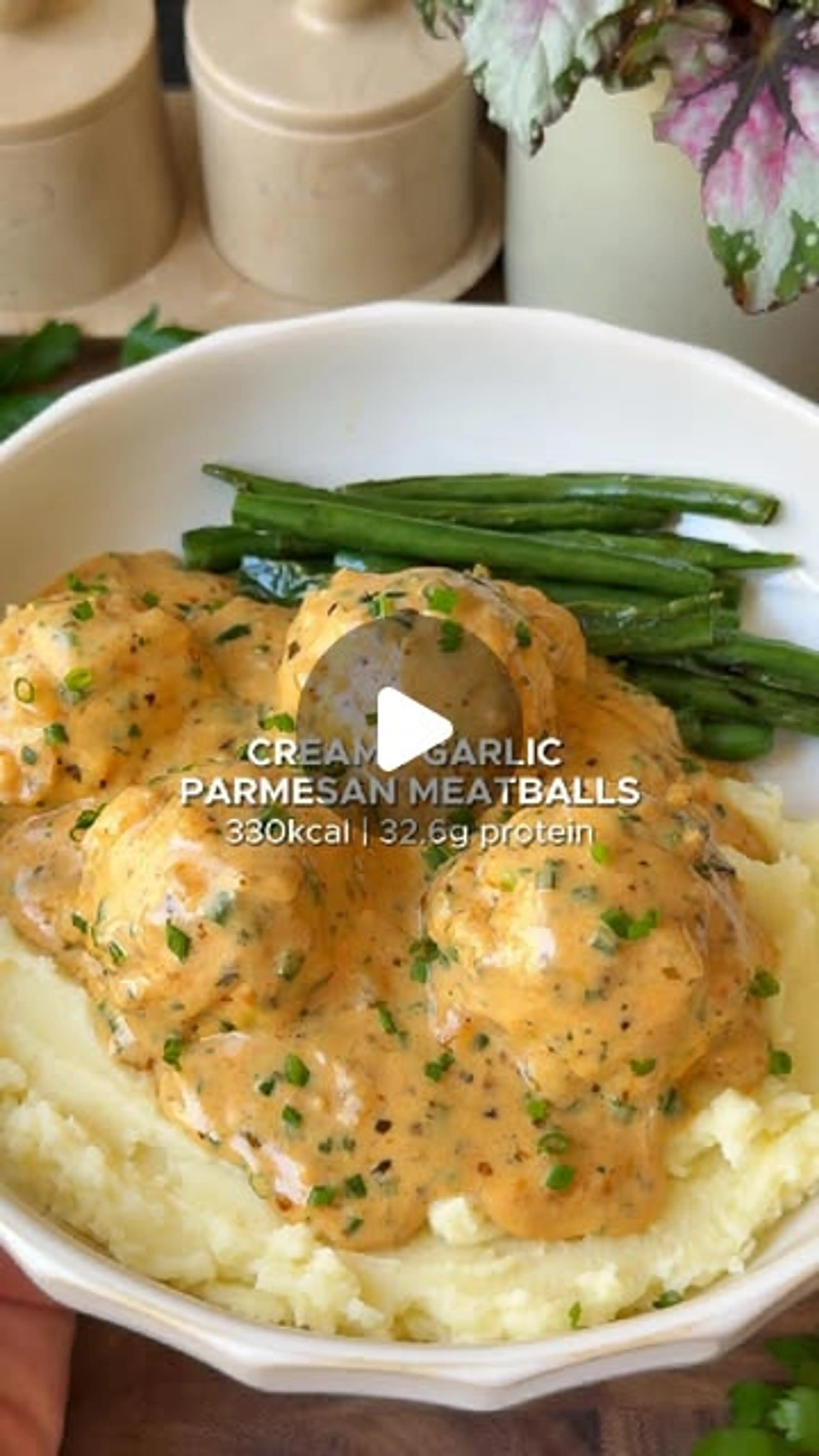 Creamy Garlic Parmesan Chicken Meatballs