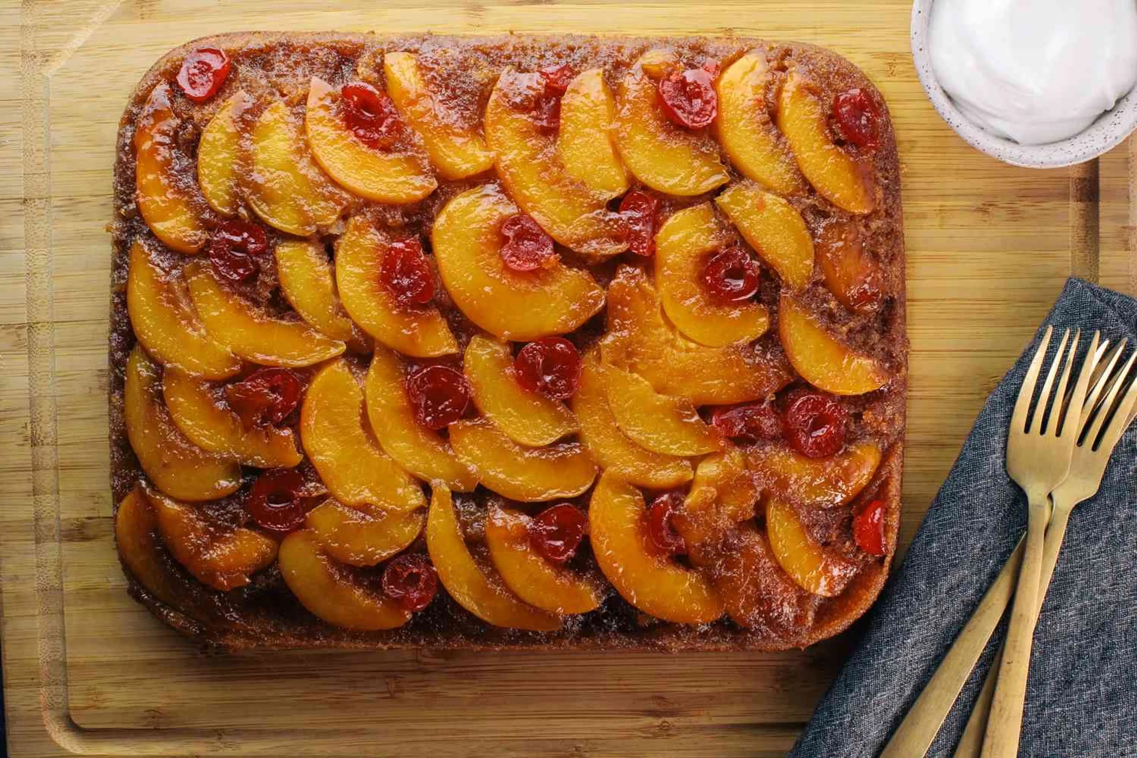 Easy Peach Upside Down Cake Recipe
