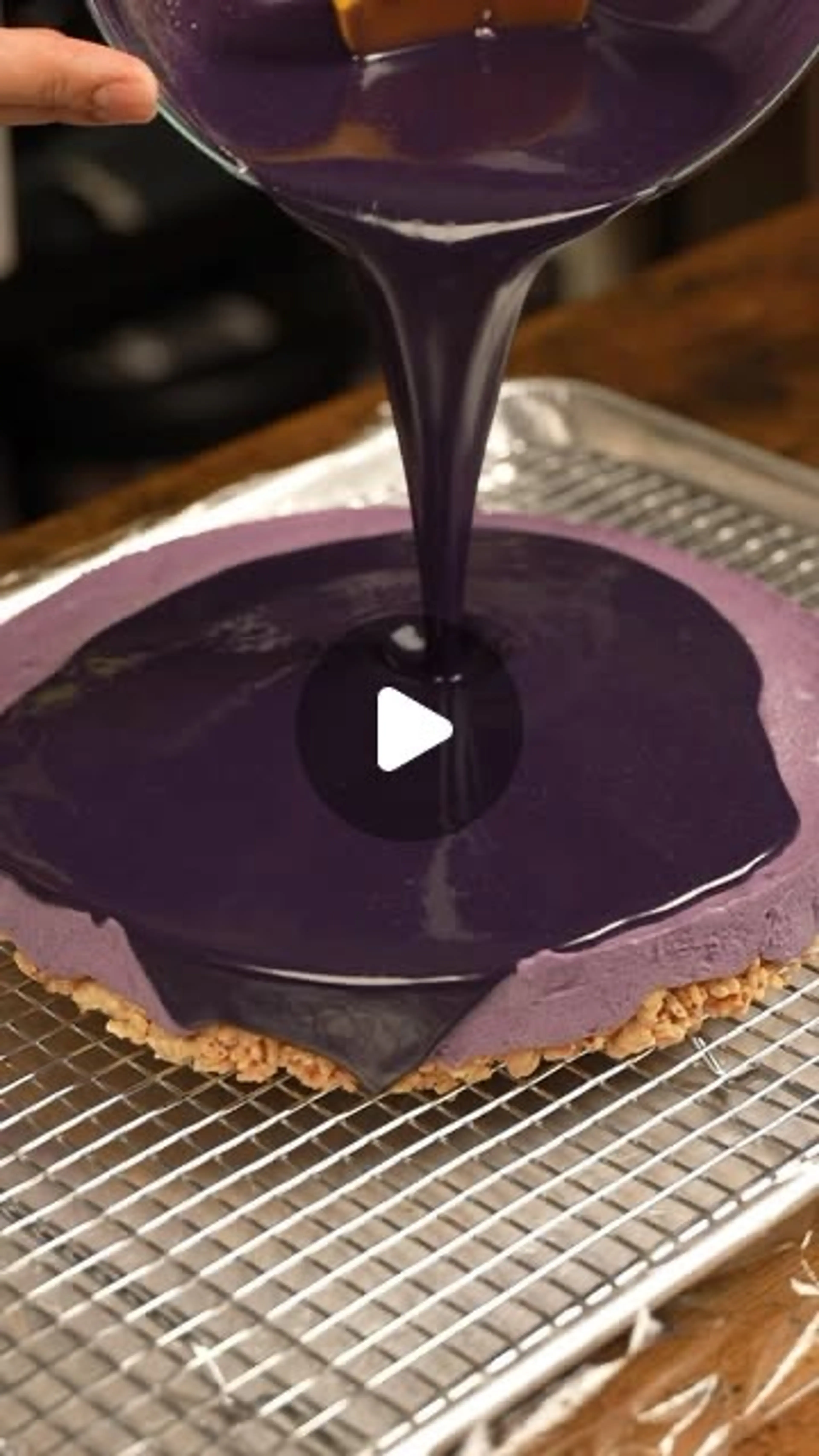 Ube Mousse Crunch Cake