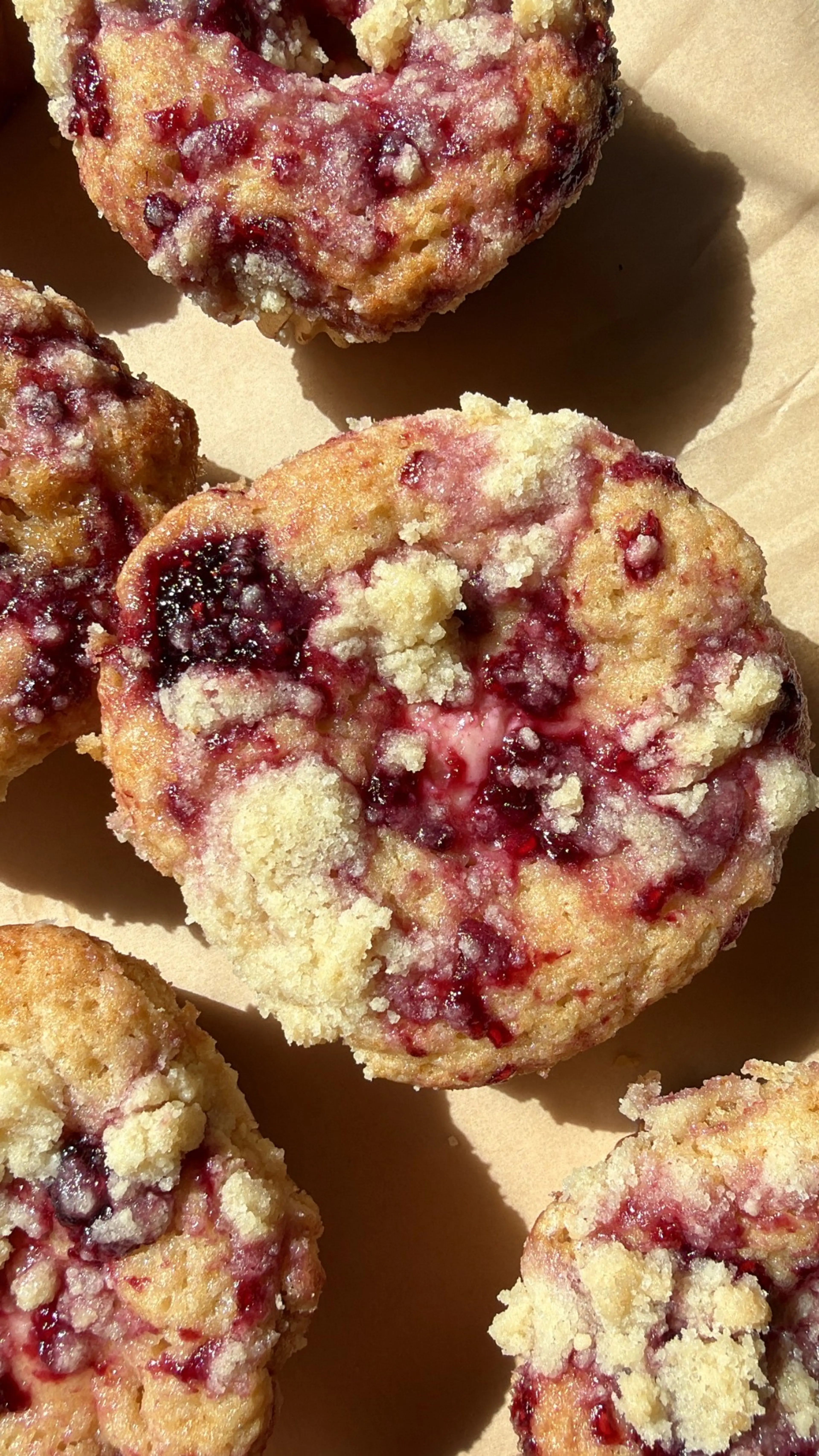 Blueberry Cheesecake Crumble Muffins
