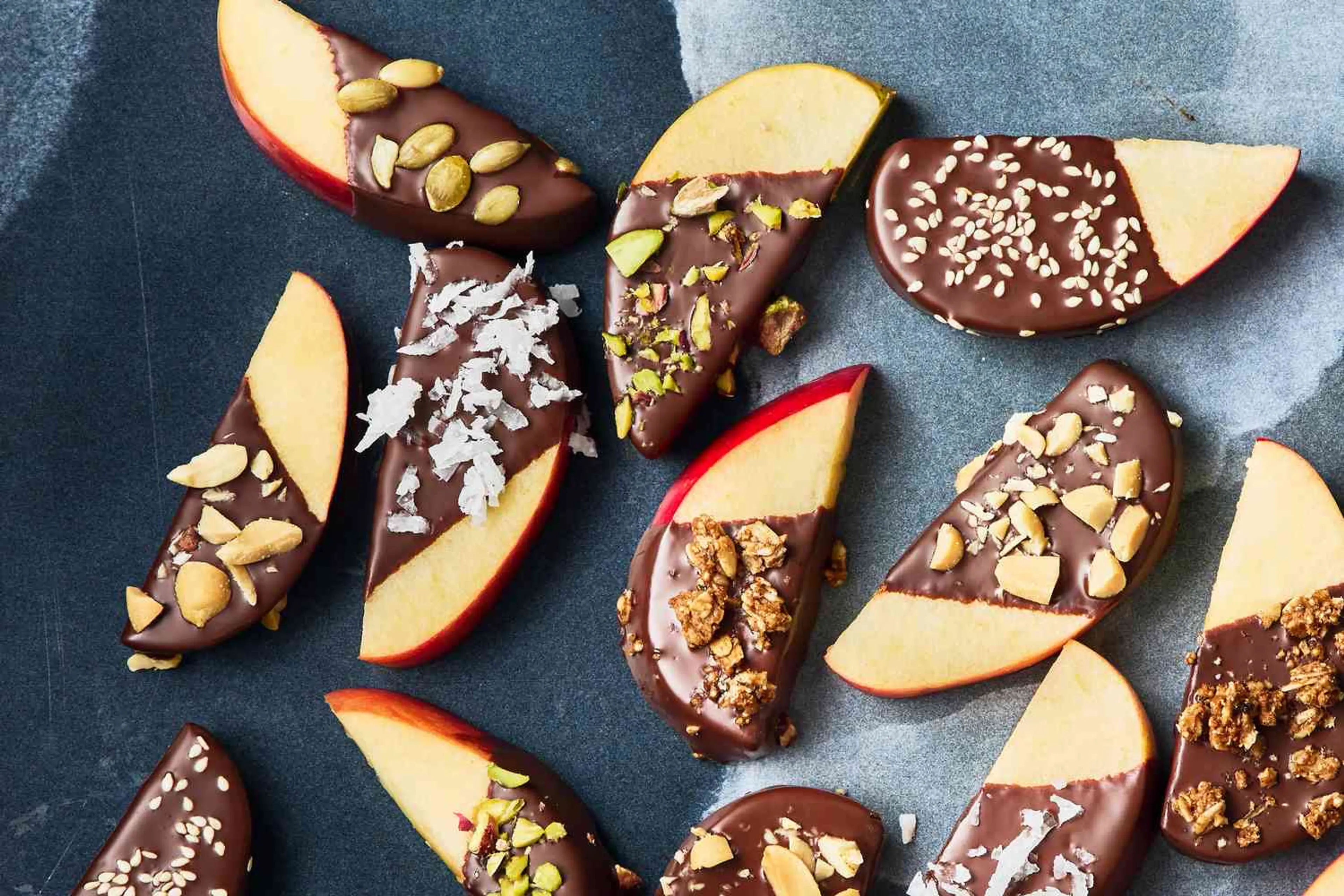 Chocolate-Dipped Apple Slices