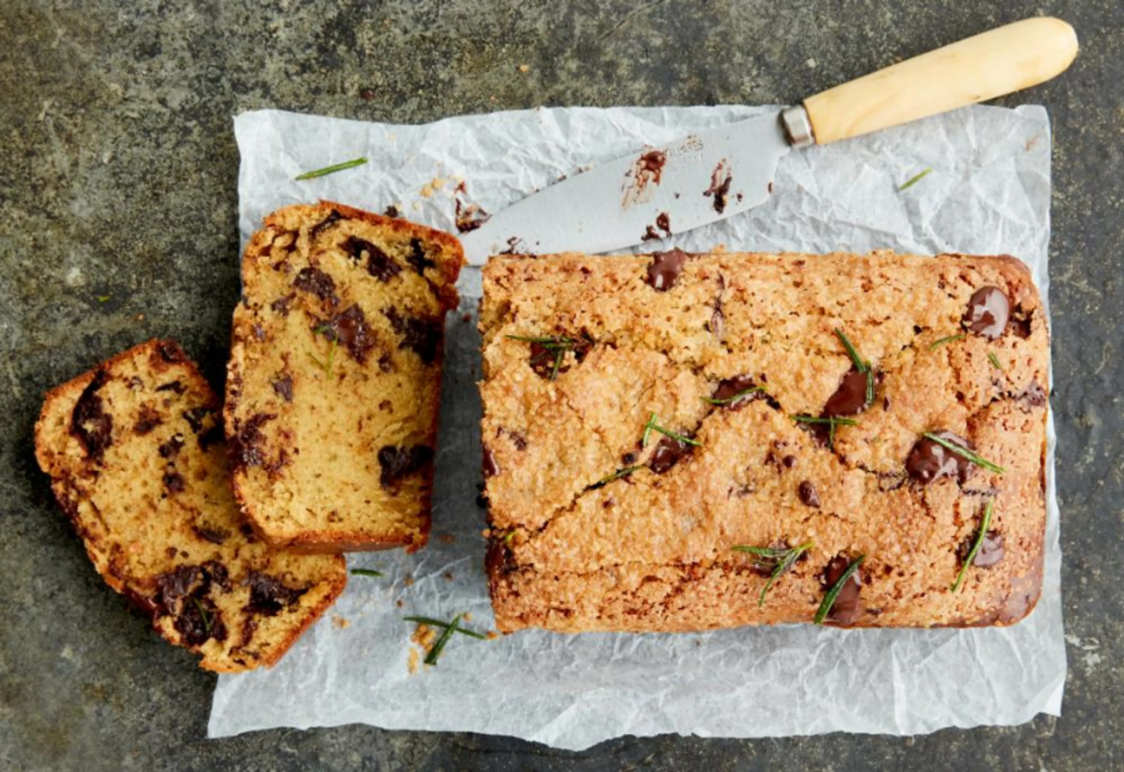 Chocolate, olive oil and rosemary loaf
