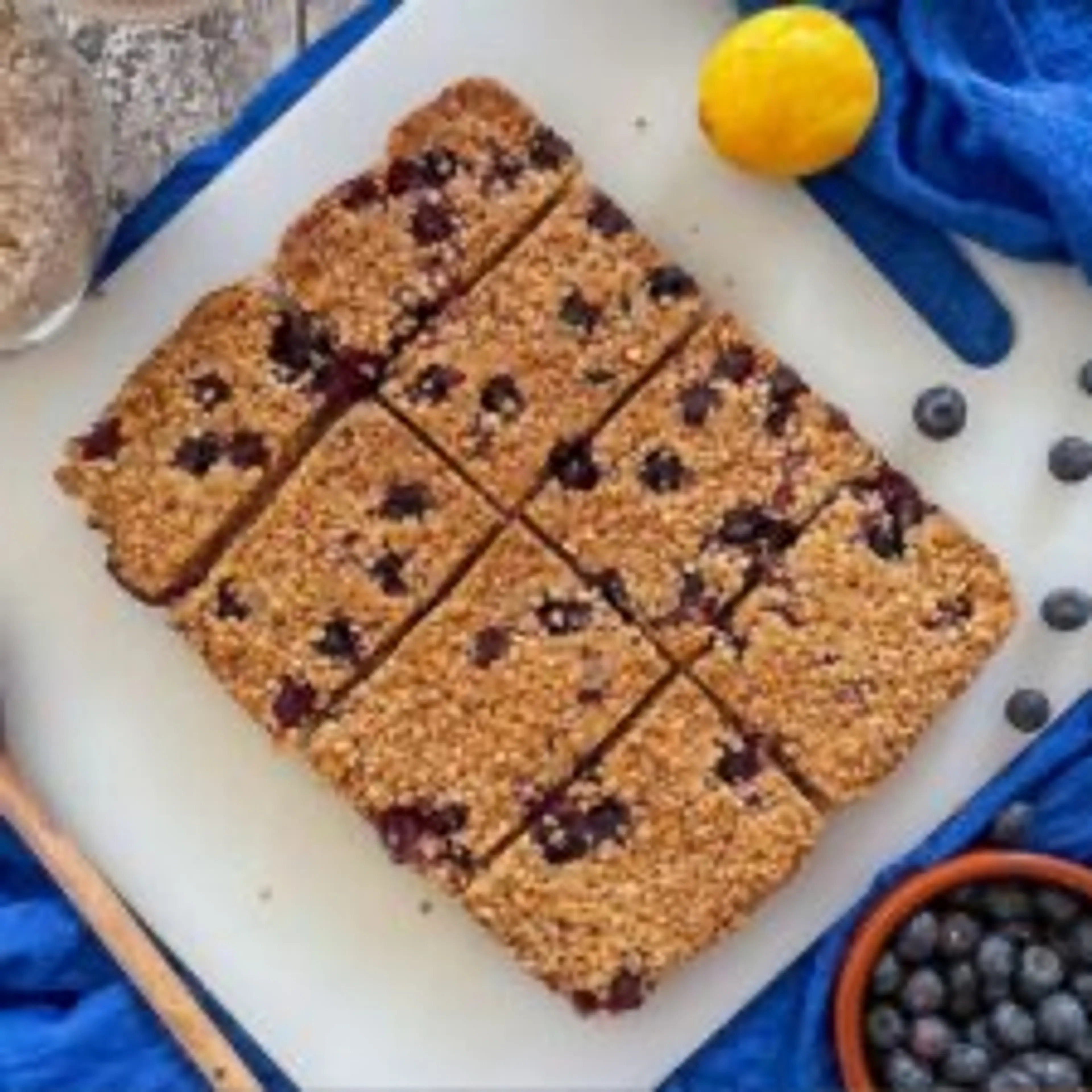 Healthier Blueberry Flapjacks