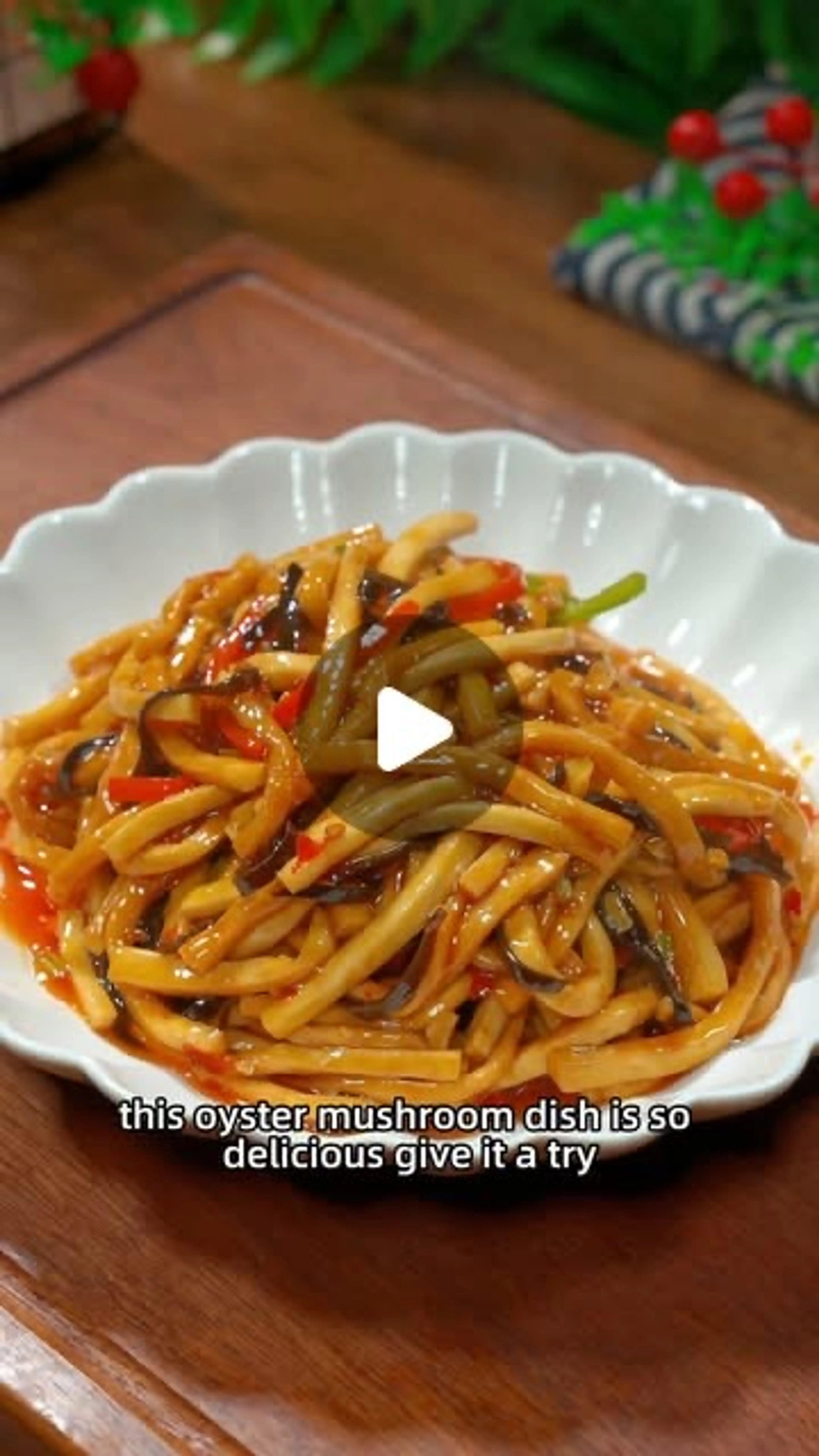 Stir Fried King Oyster Mushrooms