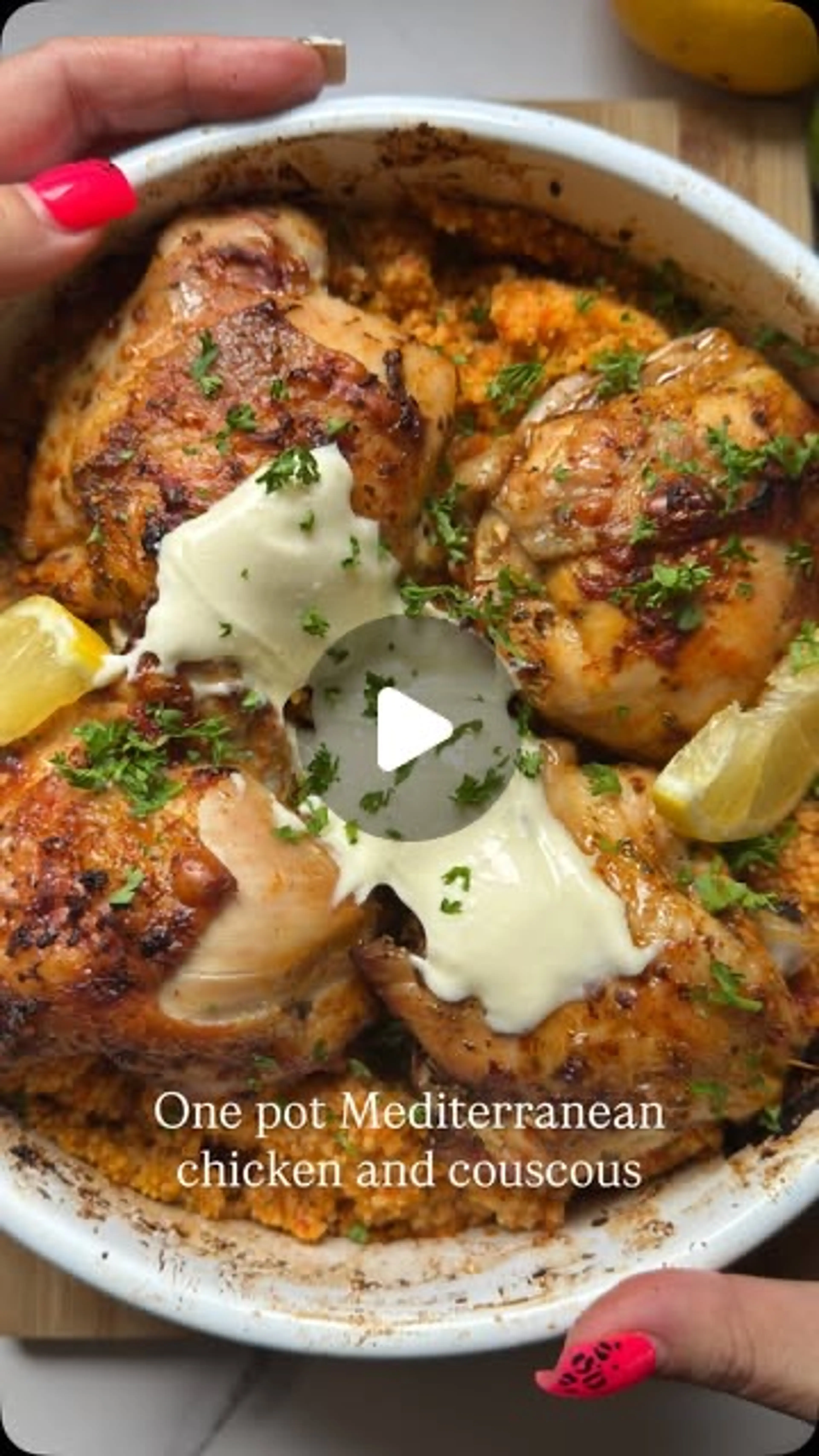 Mediterranean Chicken & Couscous One-pot Air Fryer Tray