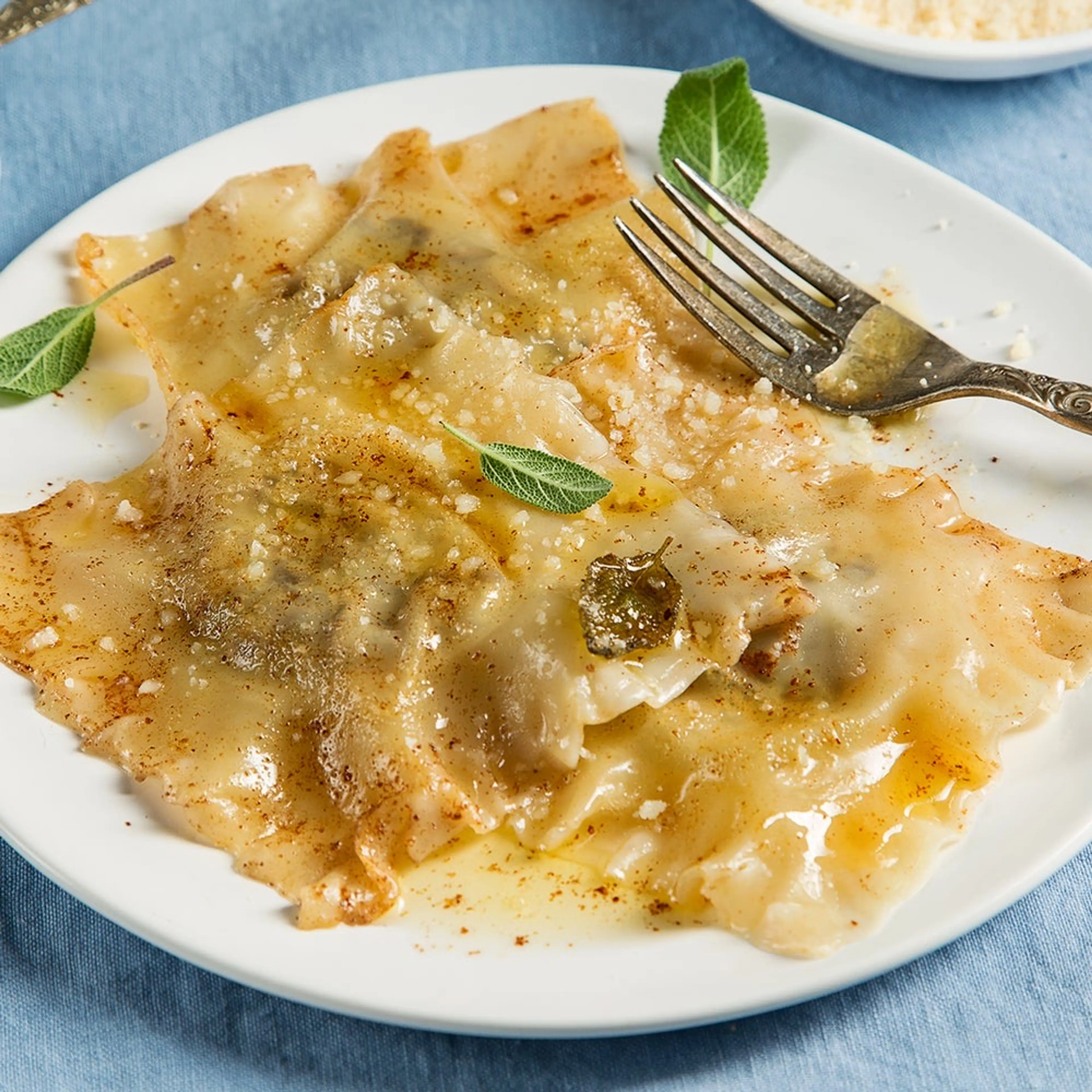 Wild Mushroom Ravioli in Sage and Brown Butter Sauce