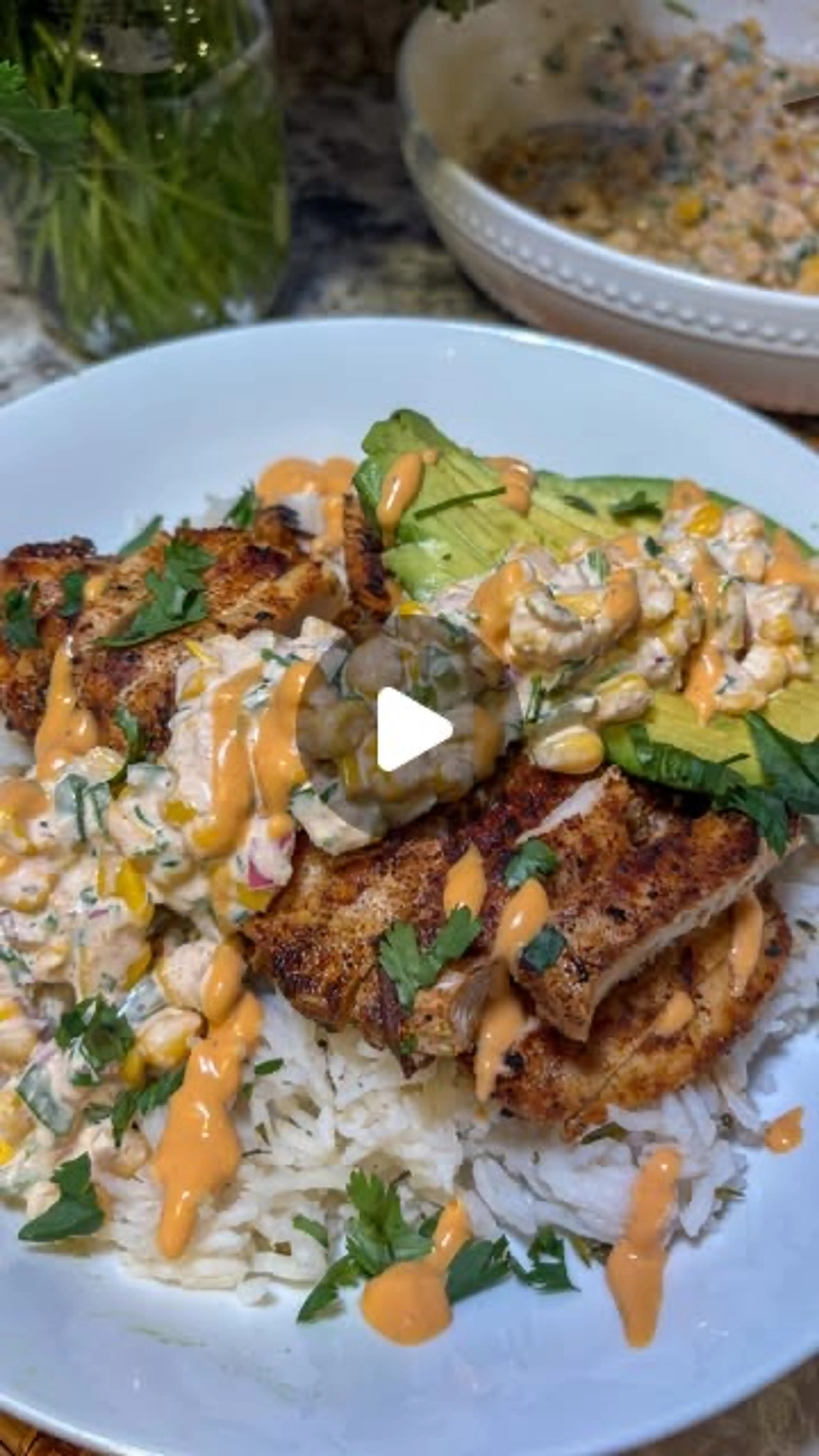 Street Corn Chicken & Rice Bowls Recipe