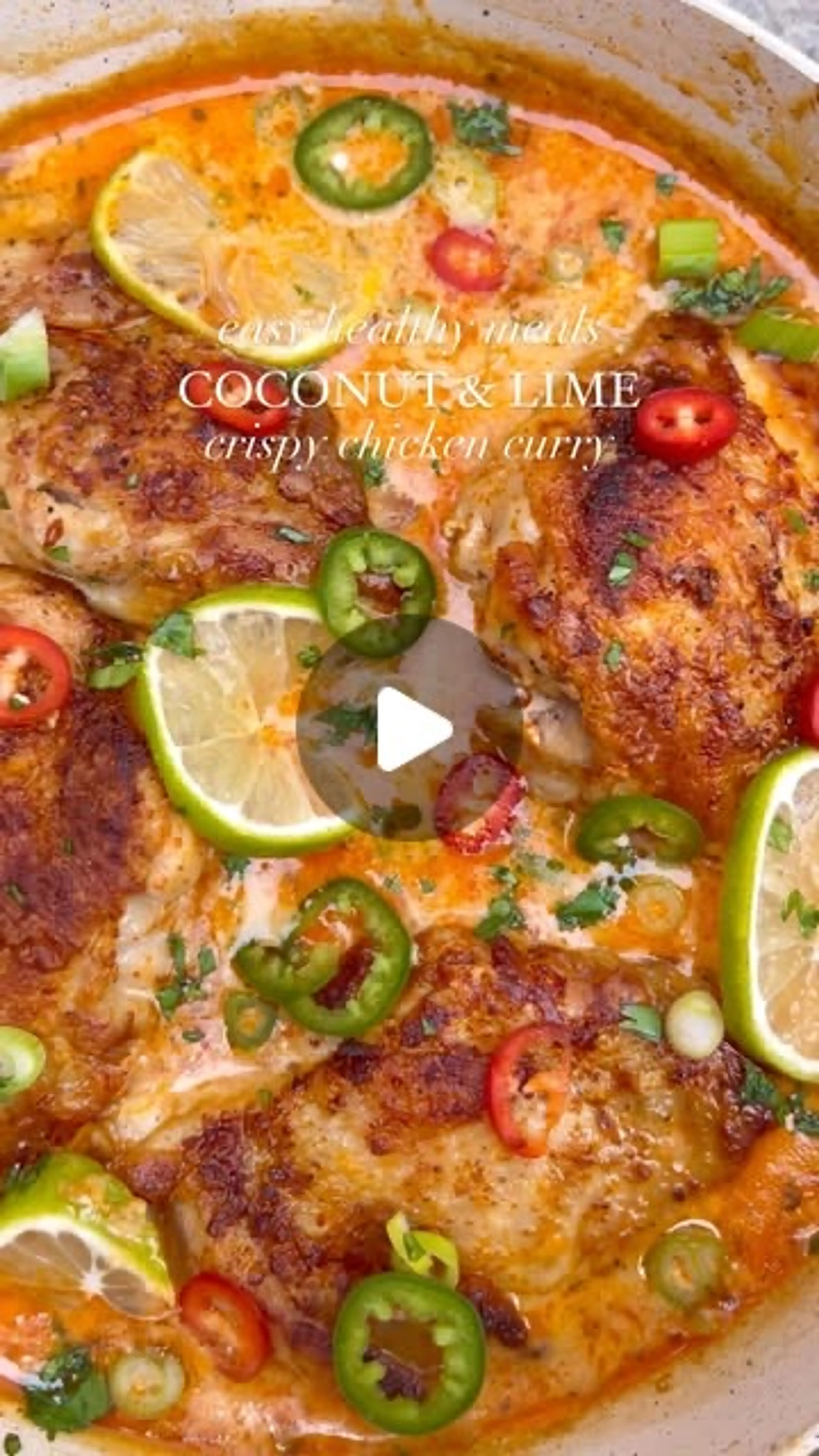 Coconut Lime Crispy Chicken Curry
