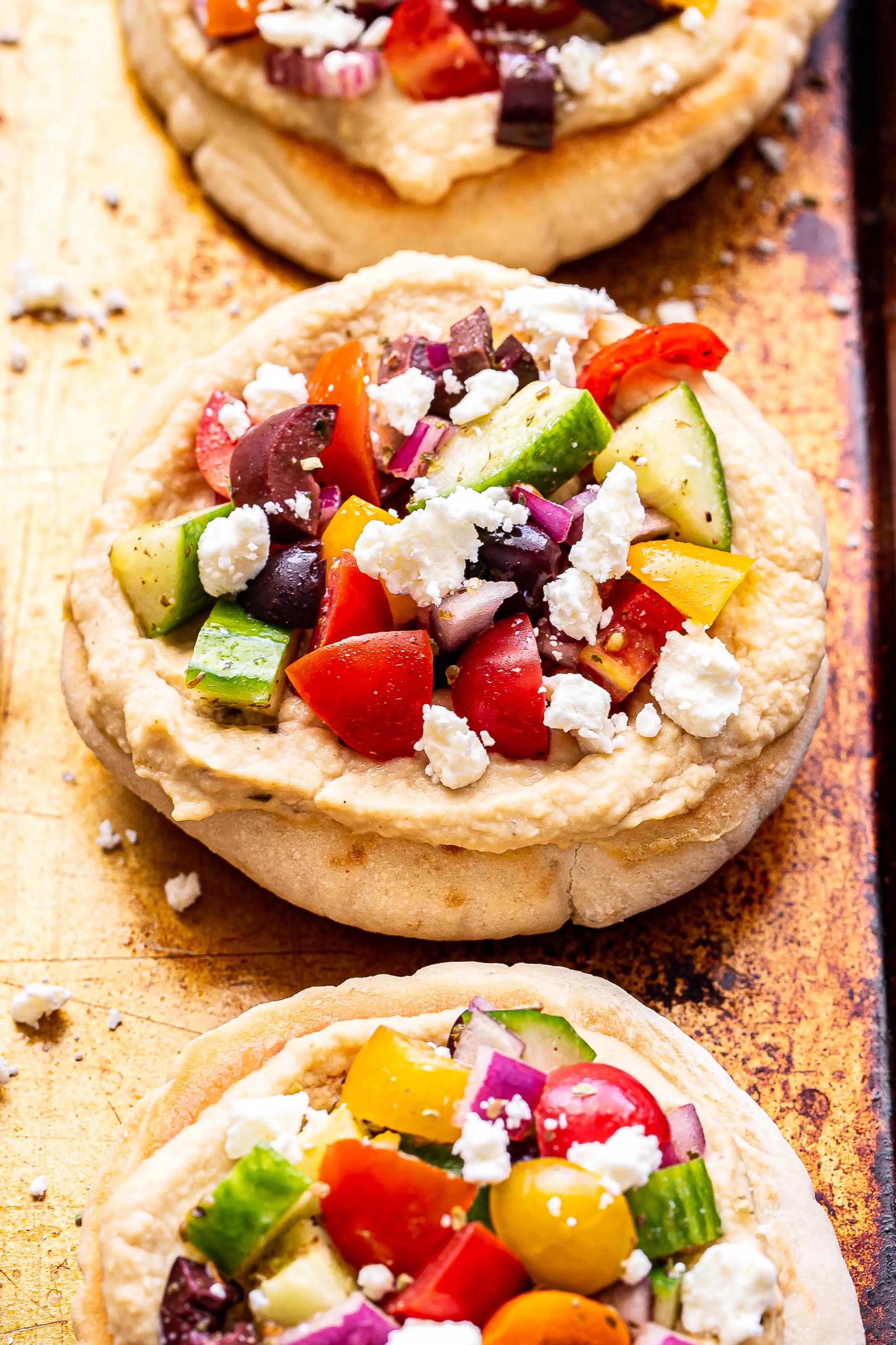 Greek Pita Pizzas