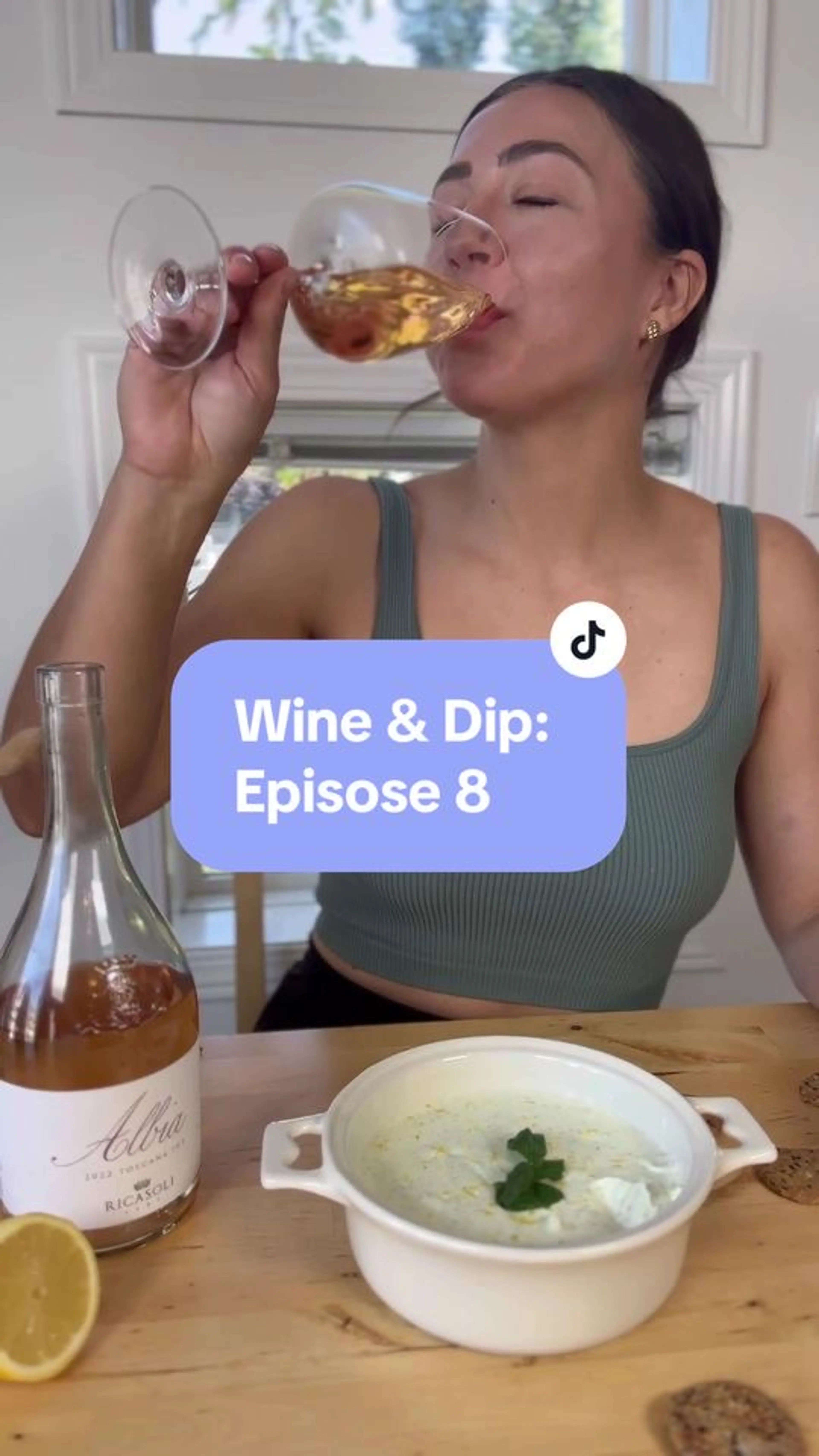 Wine & Dip Episode 8: Lemon Basil Whipped Goat Cheese + Rosé
