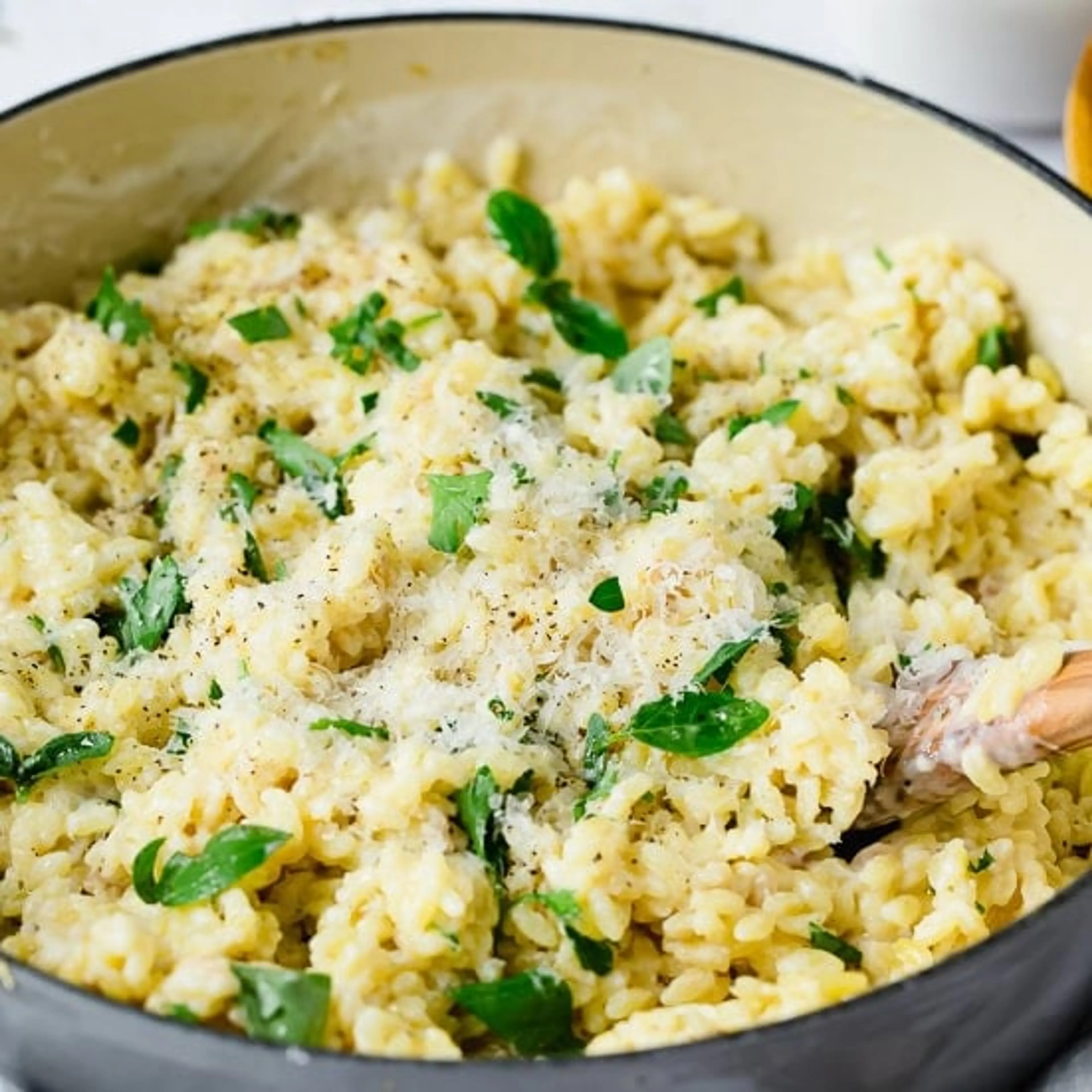 Creamy Garlic Parmesan Orzo