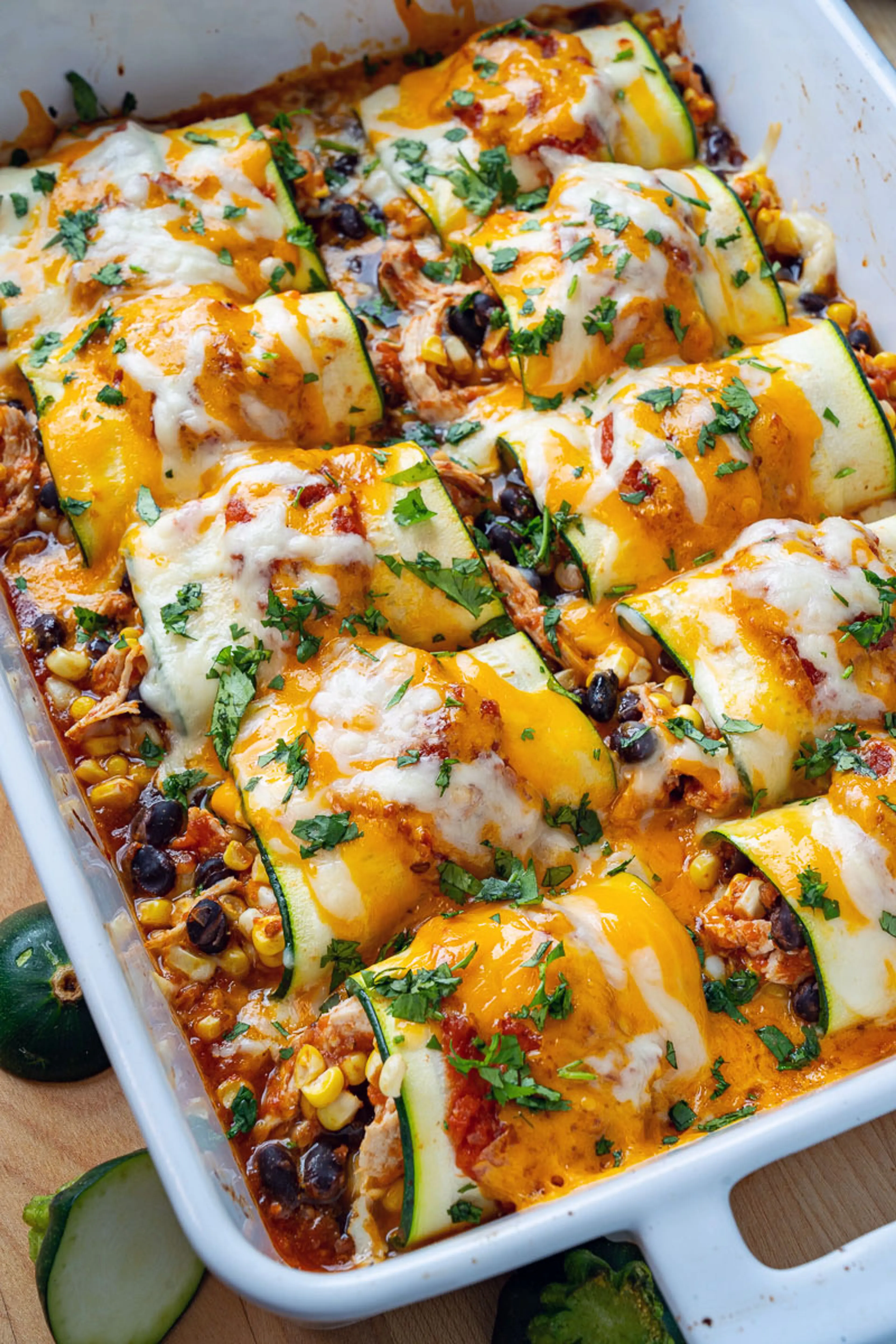 Zucchini Enchilada Roll Ups