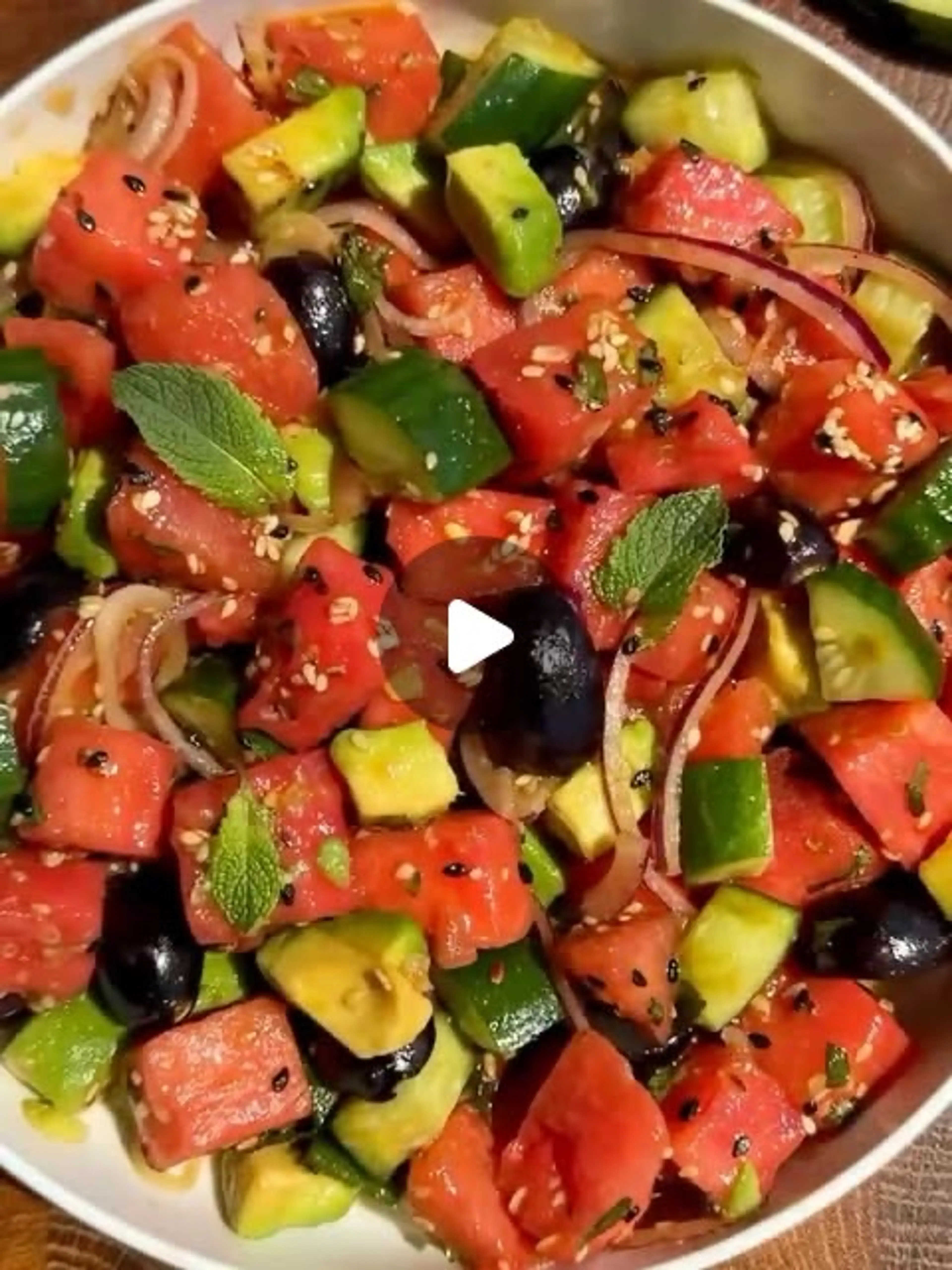 Watermelon Avocado Summer Salad