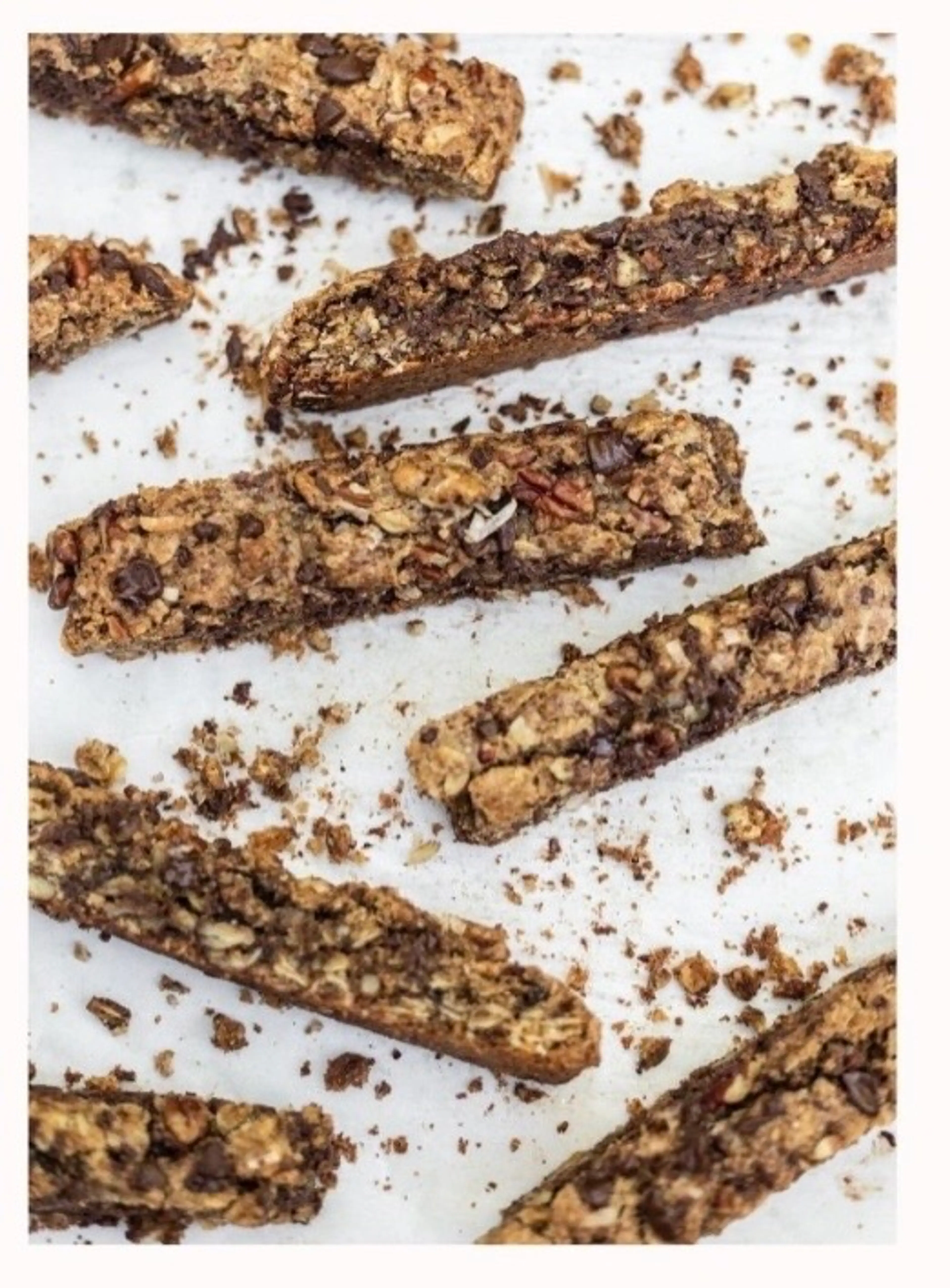 Salted Chocolate Pecan Oatmeal Cookie Sticks