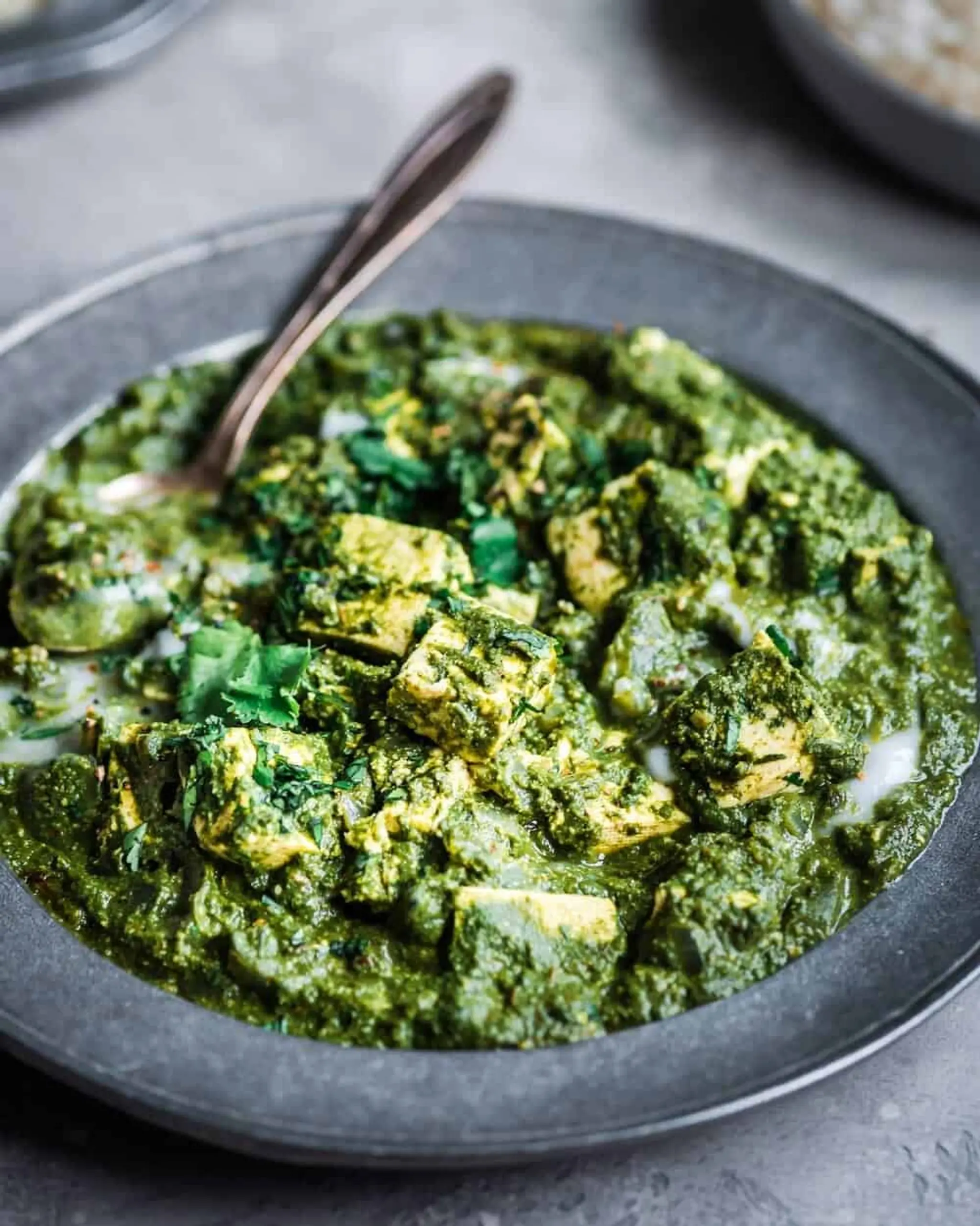 Vegan Palak Paneer with Tofu