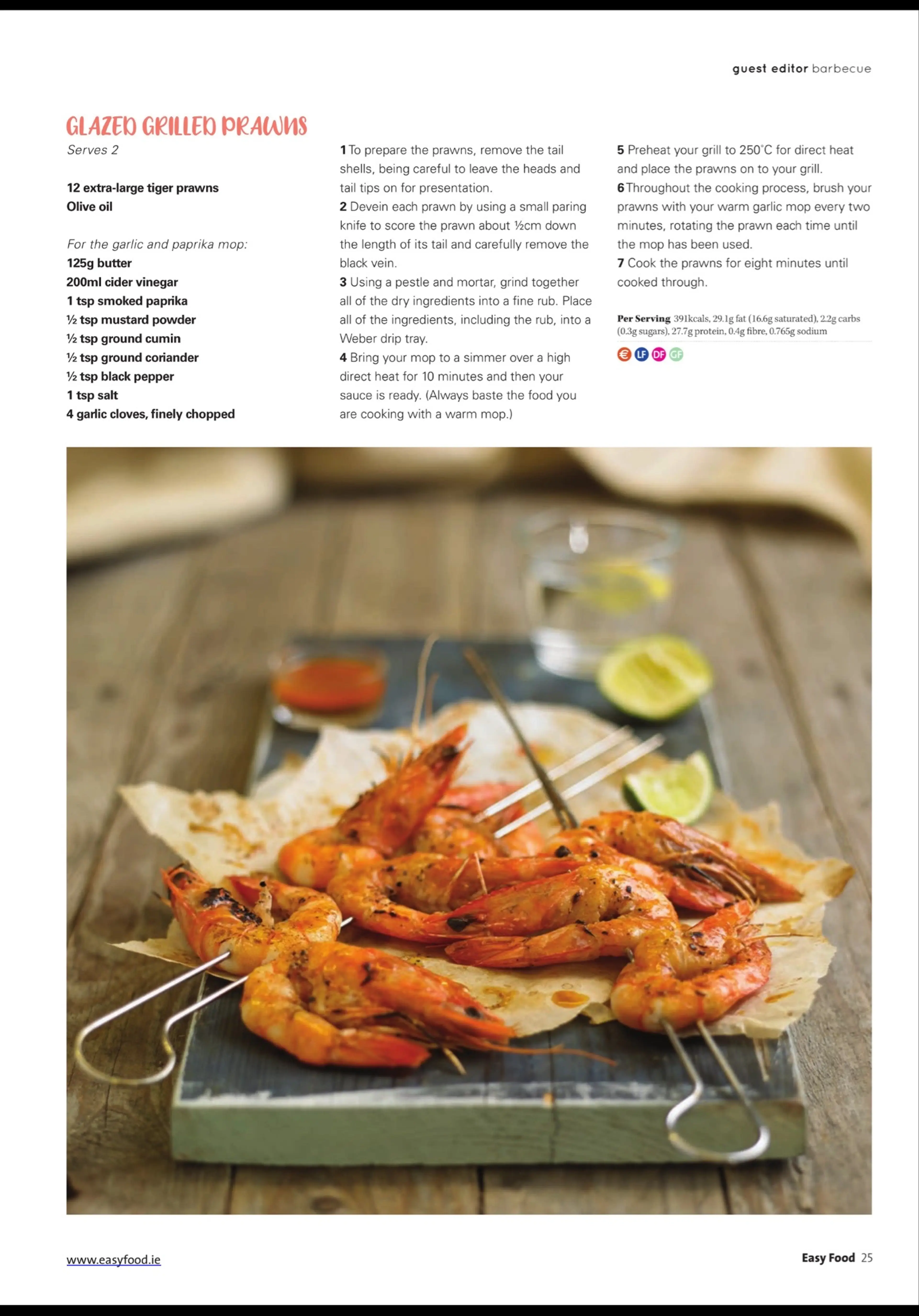 GLAZED GARLIC PRAWNS