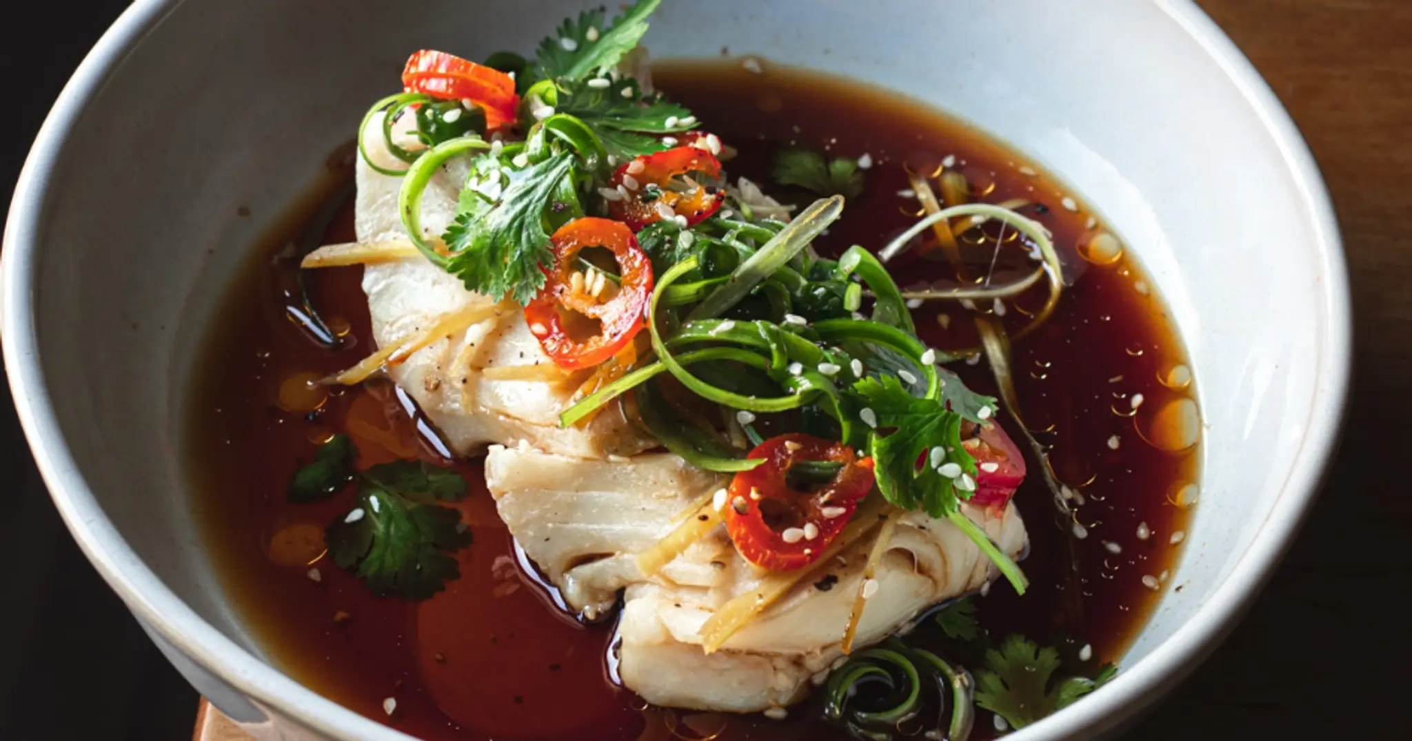 Cantonese Steamed Fish with Ginger and Spring Onion