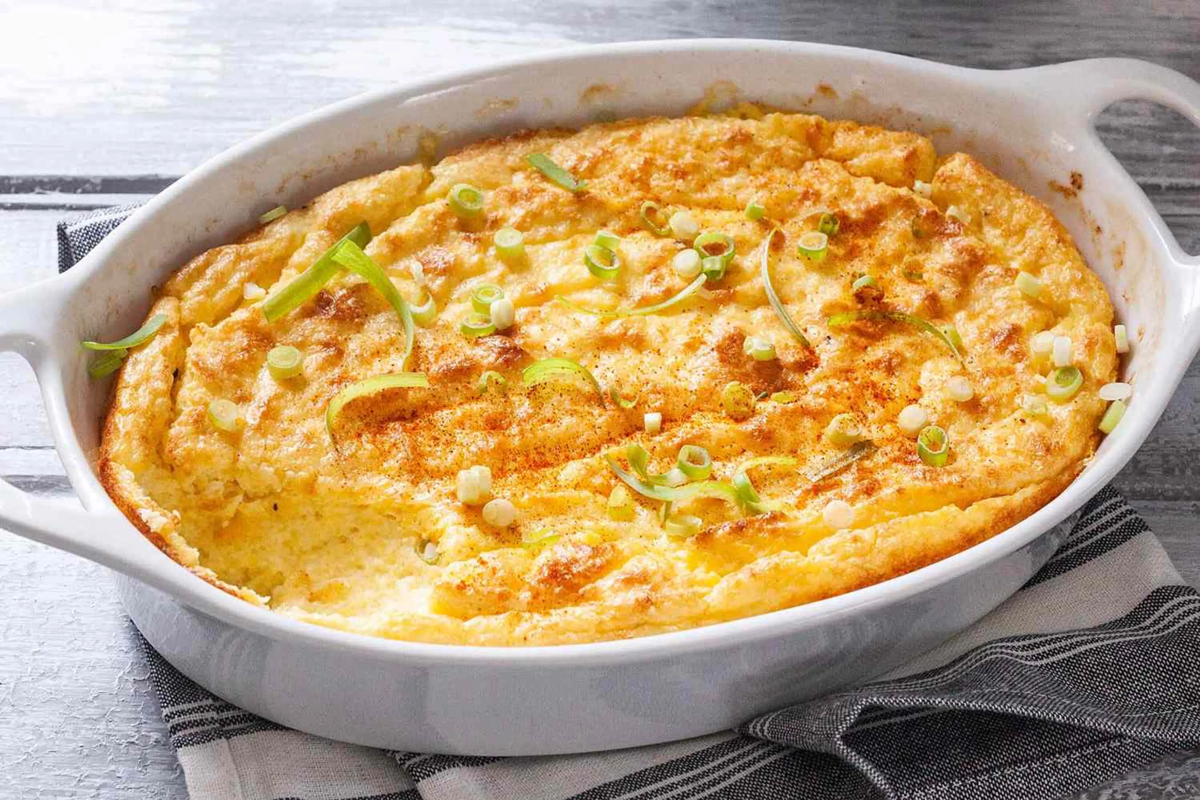 Grits Soufflé Bake - Cheesy