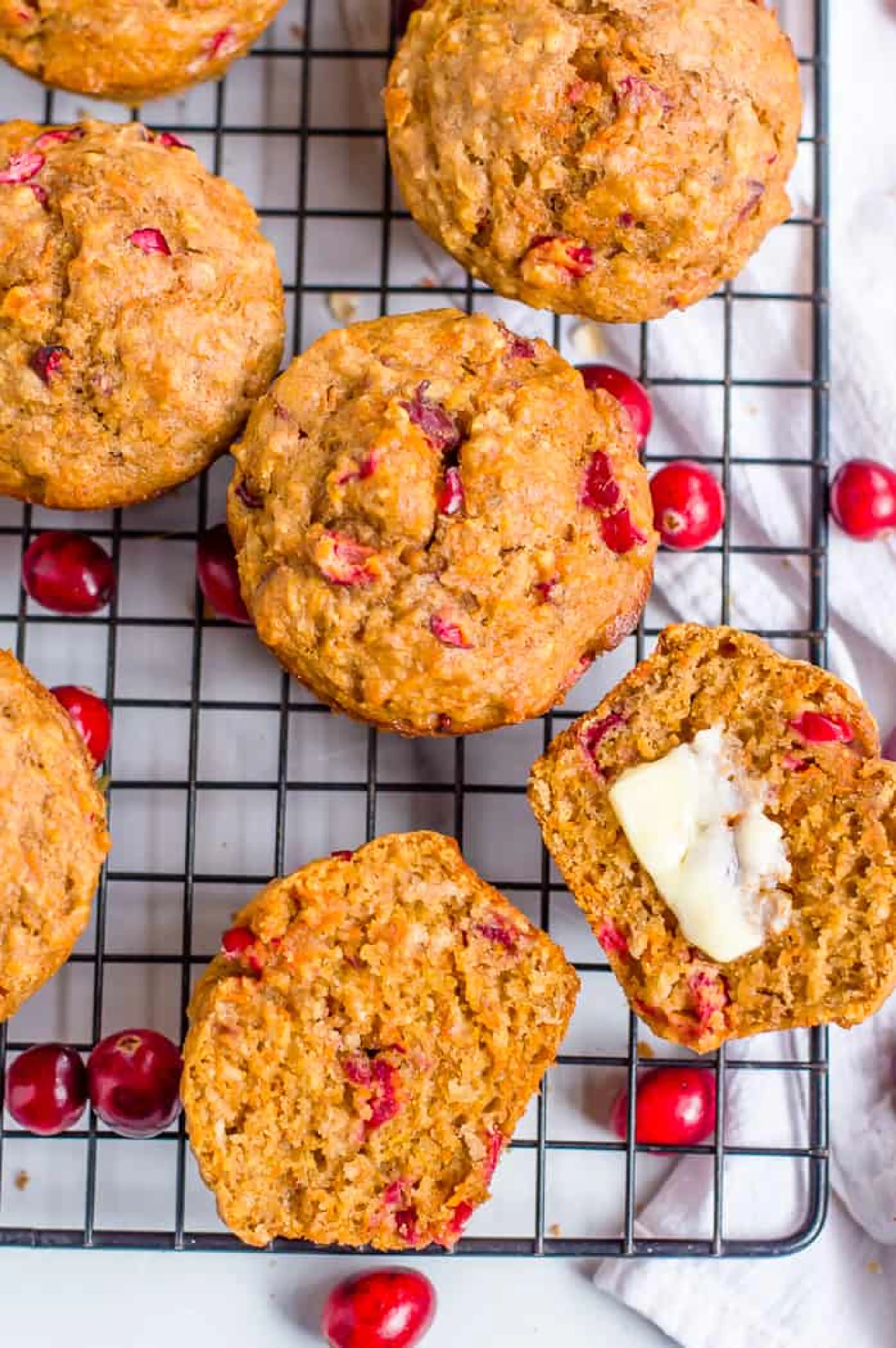 Healthy Cranberry Orange Carrot Muffins