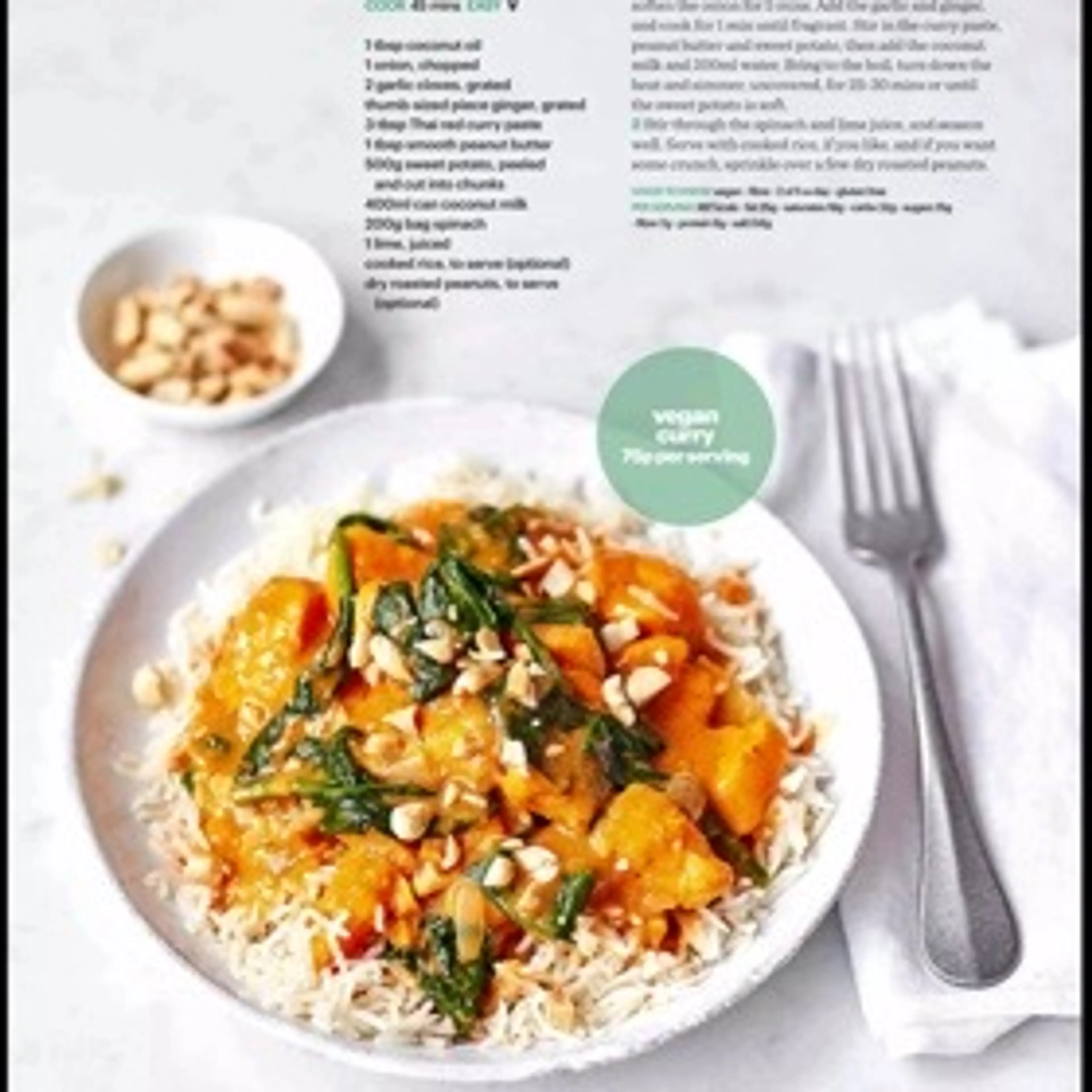 Satay sweet potato curry