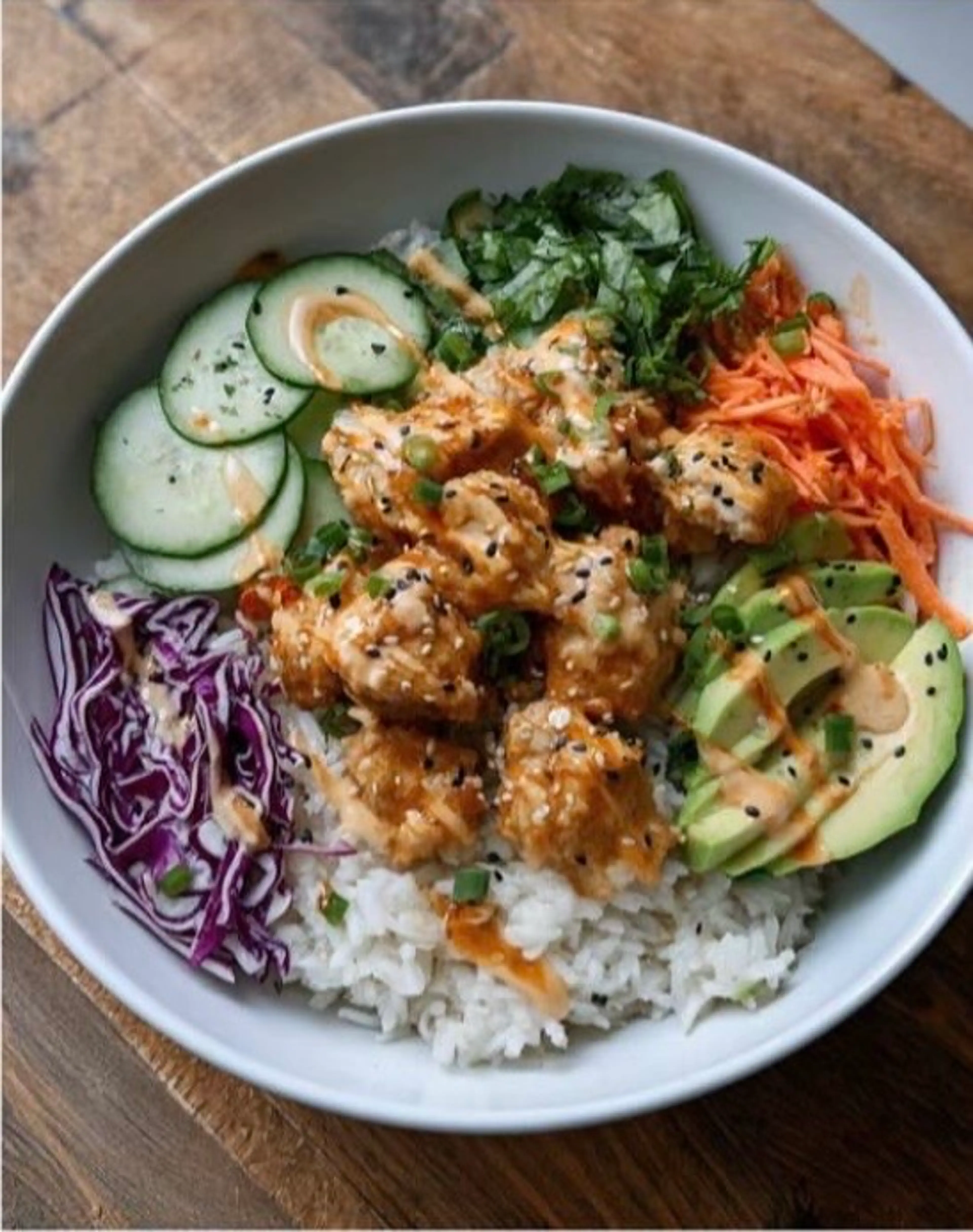 High-Protein Bang Bang Chicken Bowl