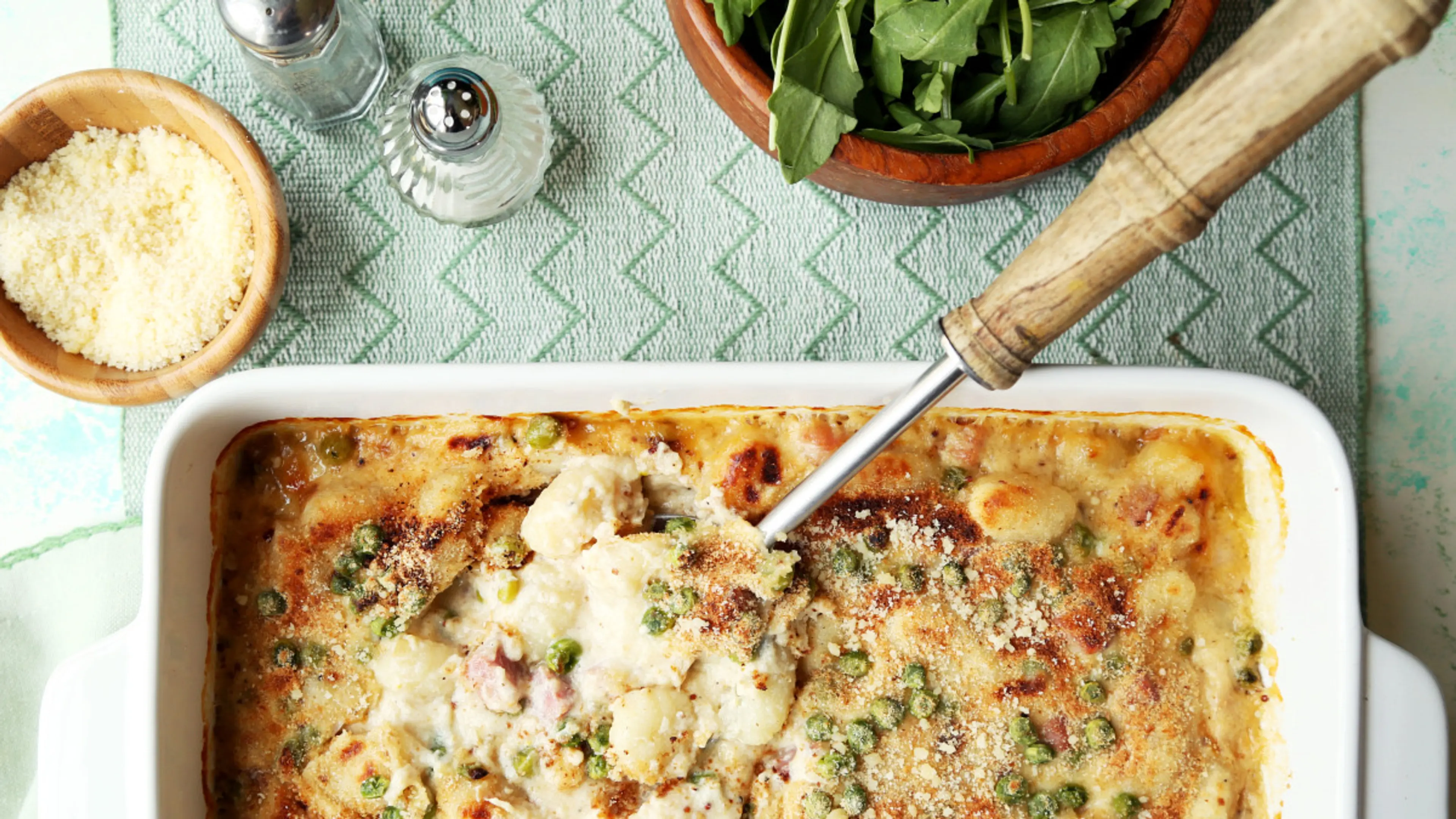 Creamy Ham and Gnocchi Bake