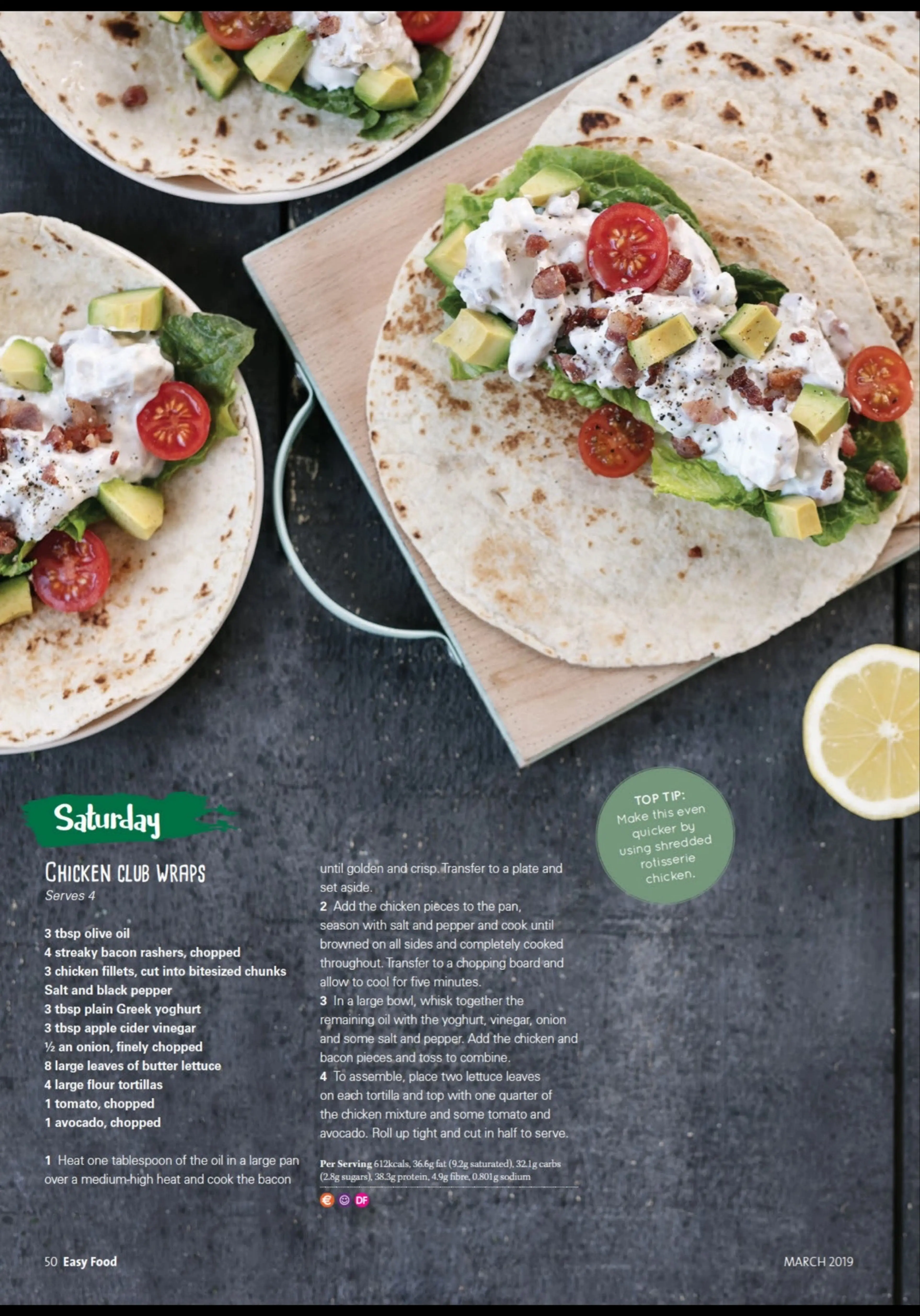 CHICKEN CLUB WRAPS