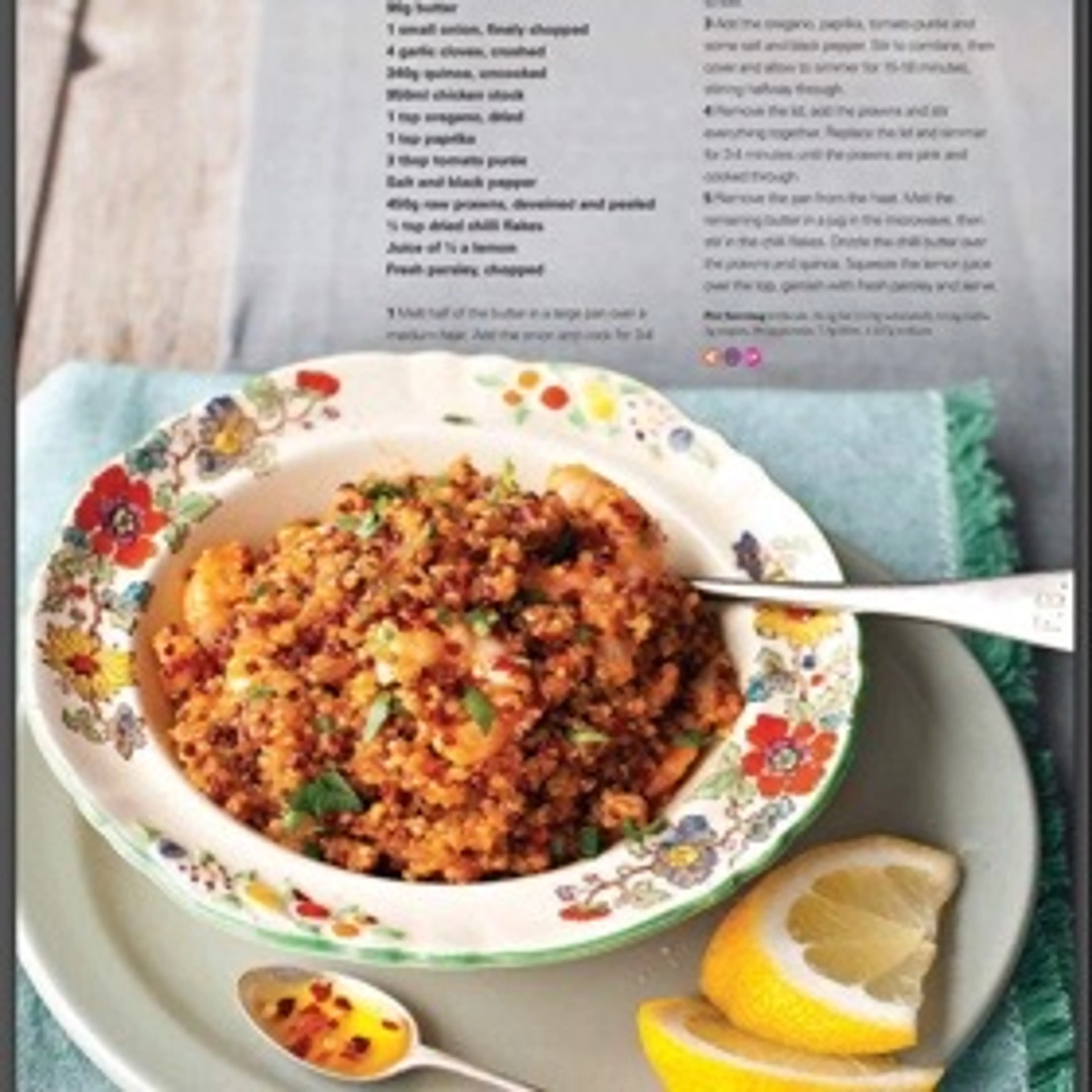 GARLIC BUTTER PRAWNS AND QUINOA