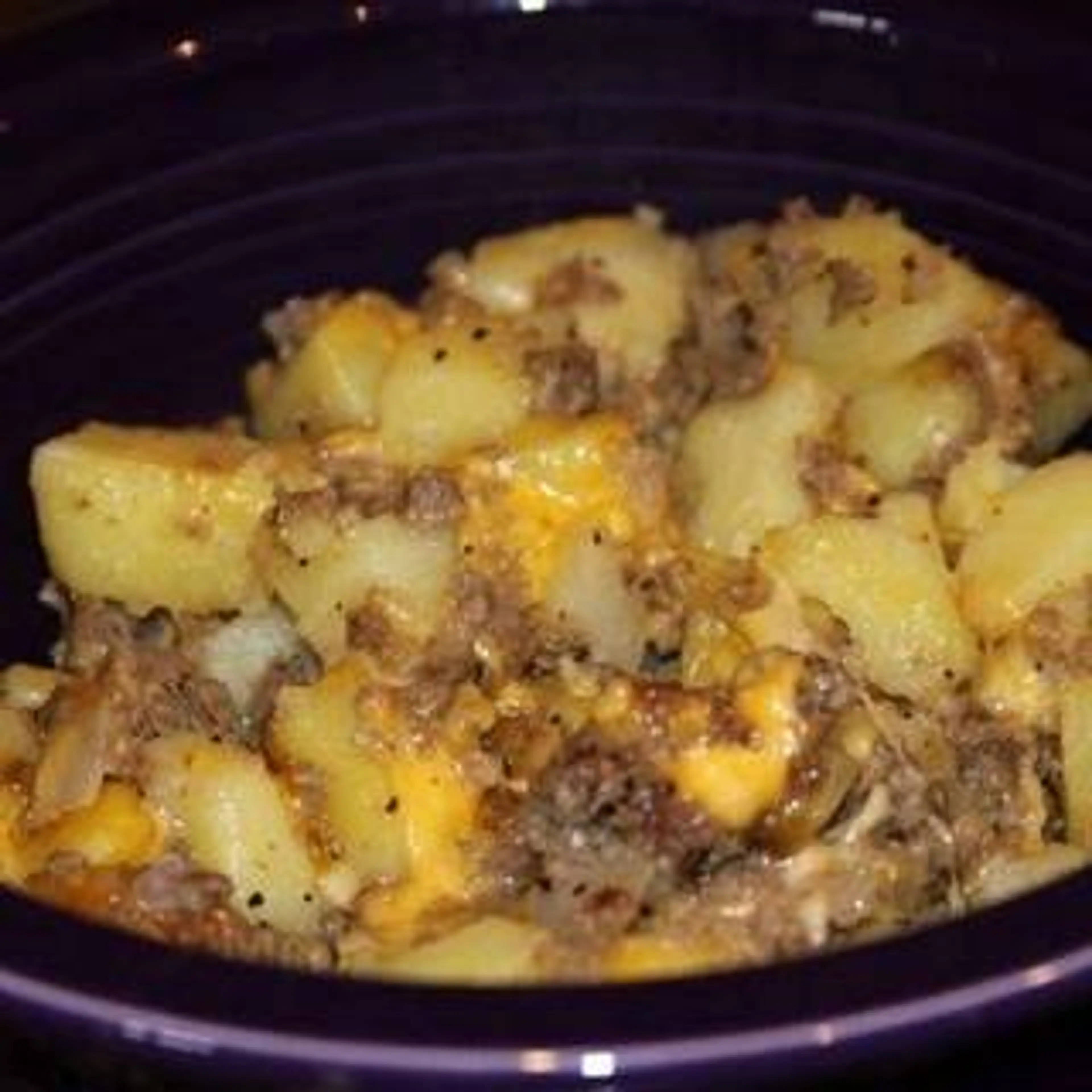SLOW COOKER HAMBURGER AND POTATOES