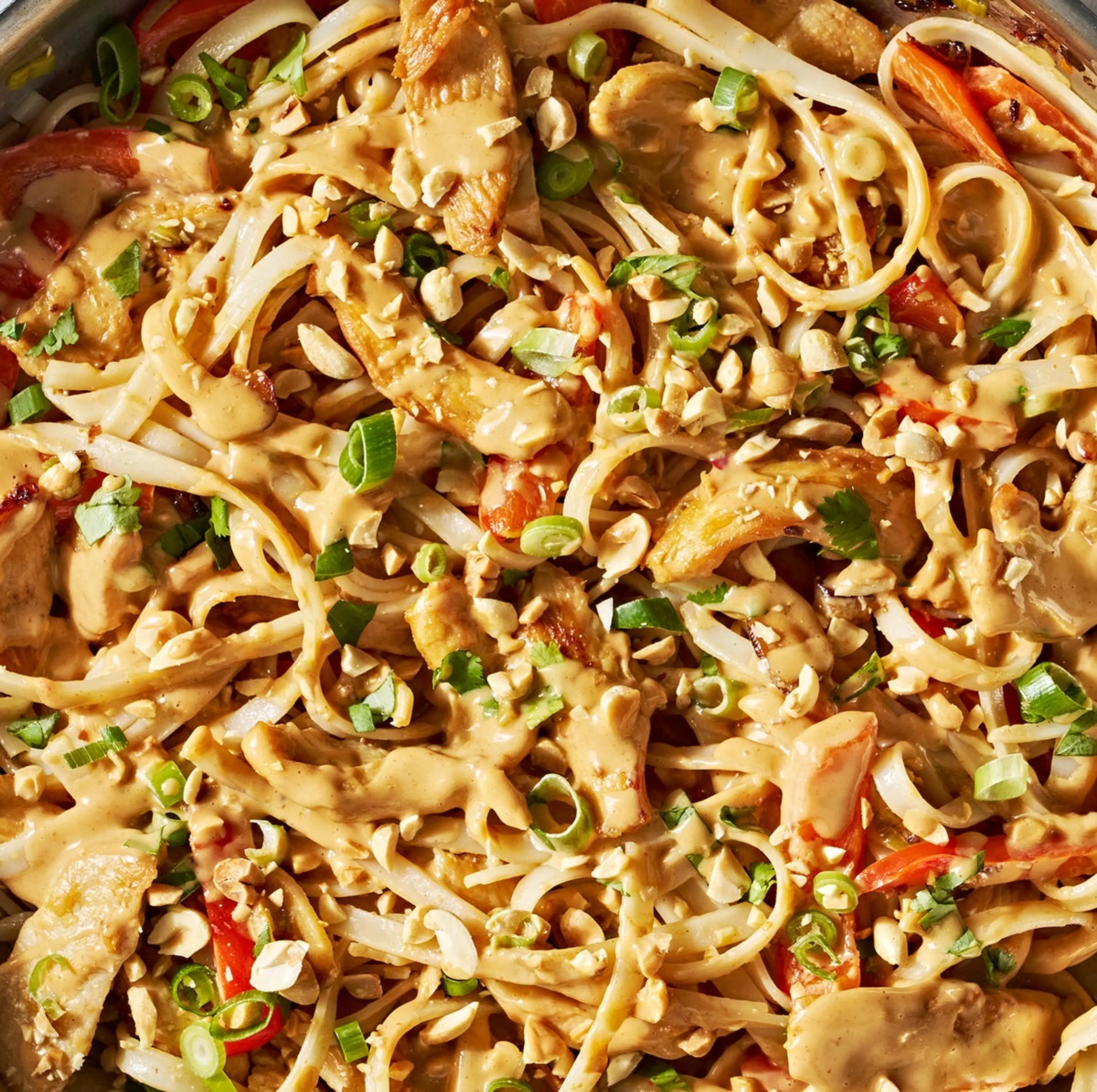 Creamy Peanut-Lime Chicken With Noodles