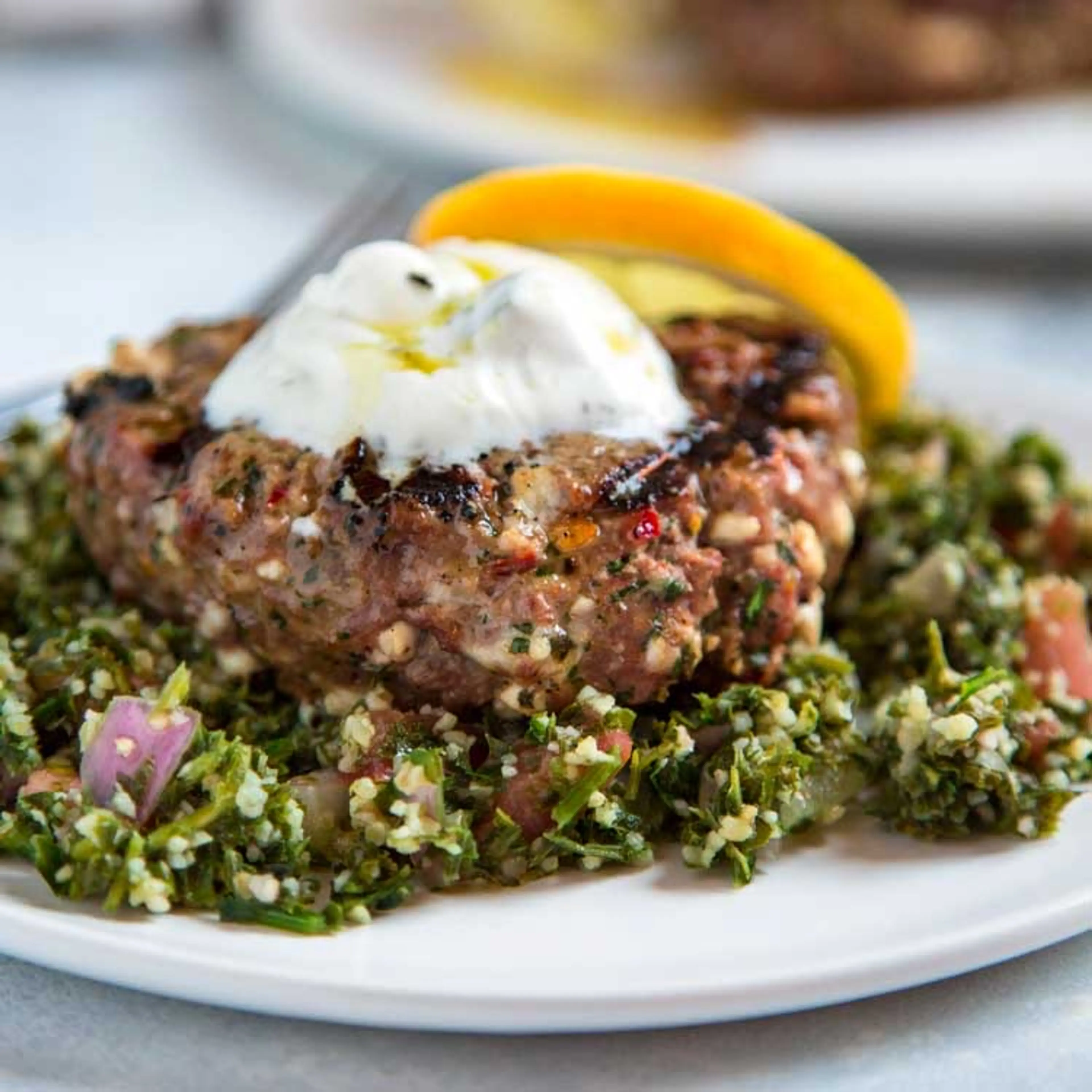 Grilled Lamb Burgers with Feta