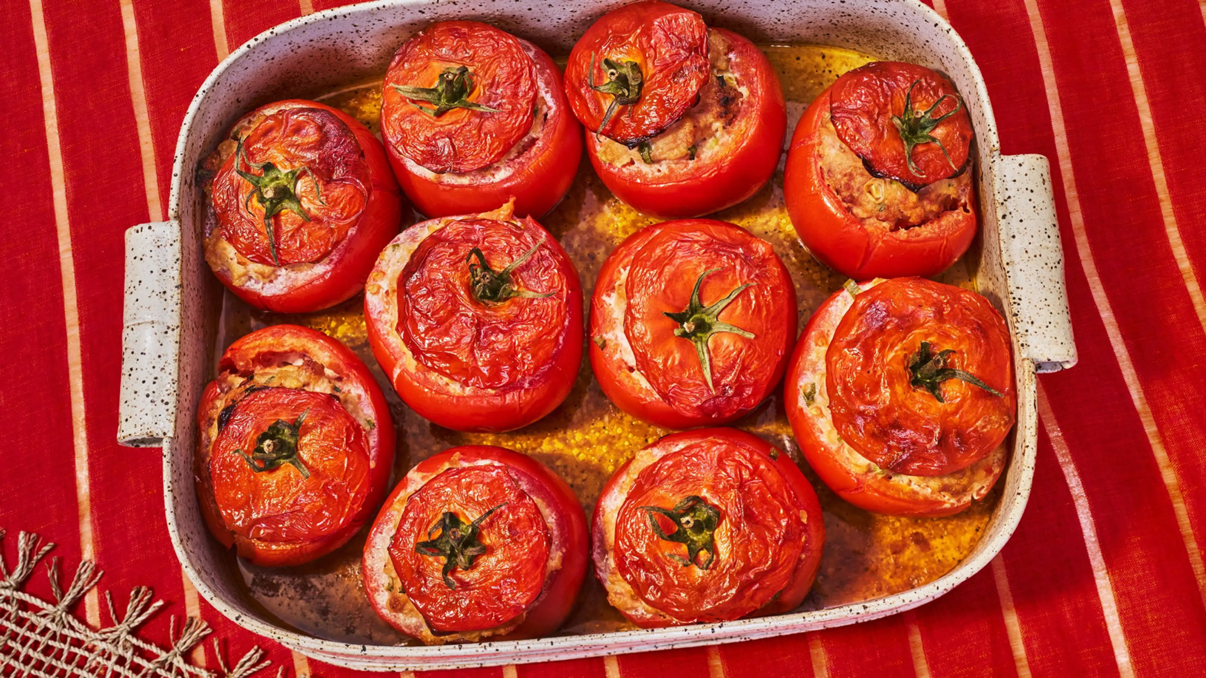 Gingery Pork Stuffed Tomatoes