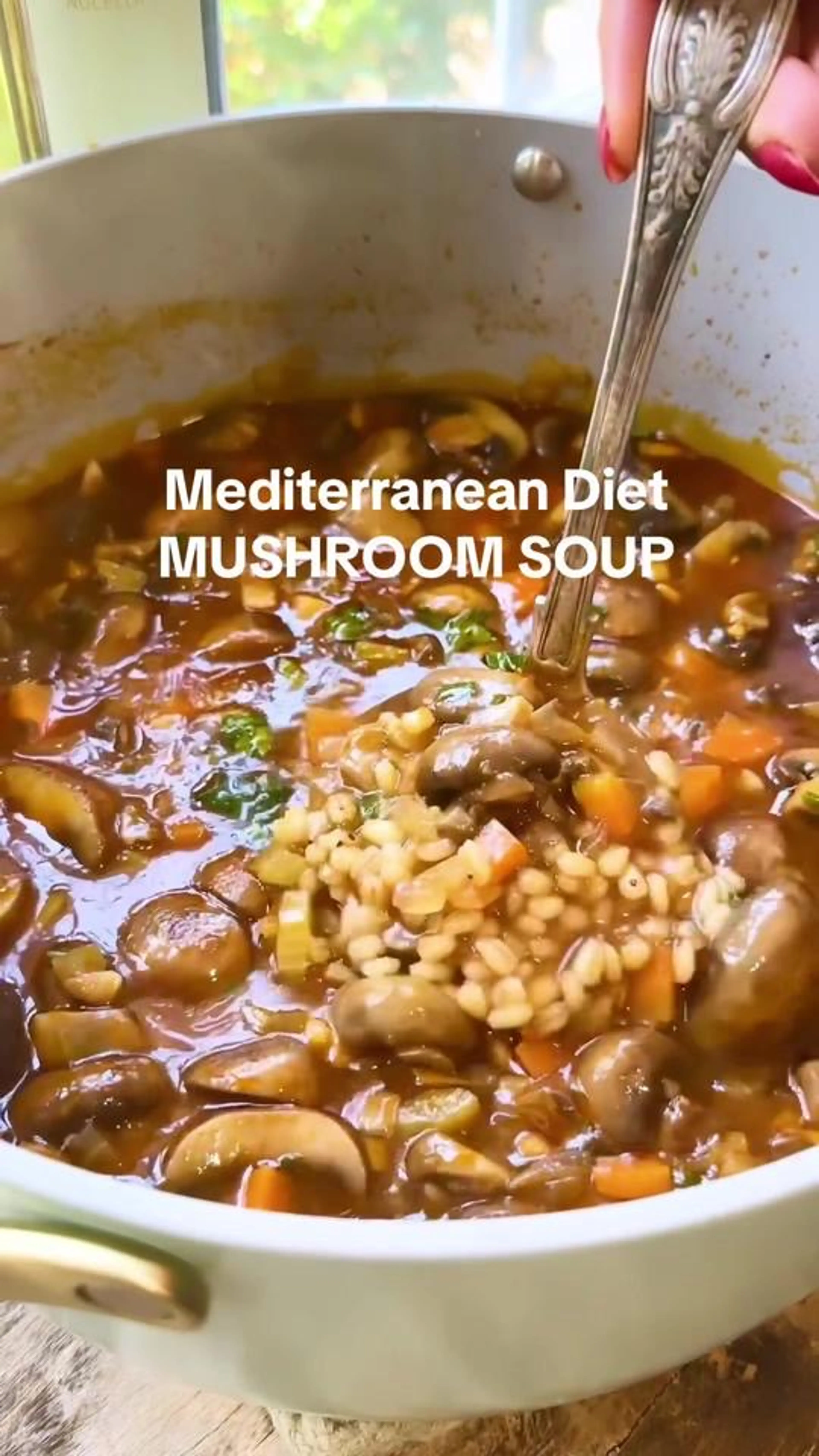 Mushroom Soup - Healthy, Mediterranean Diet Recipe! Hearty M
