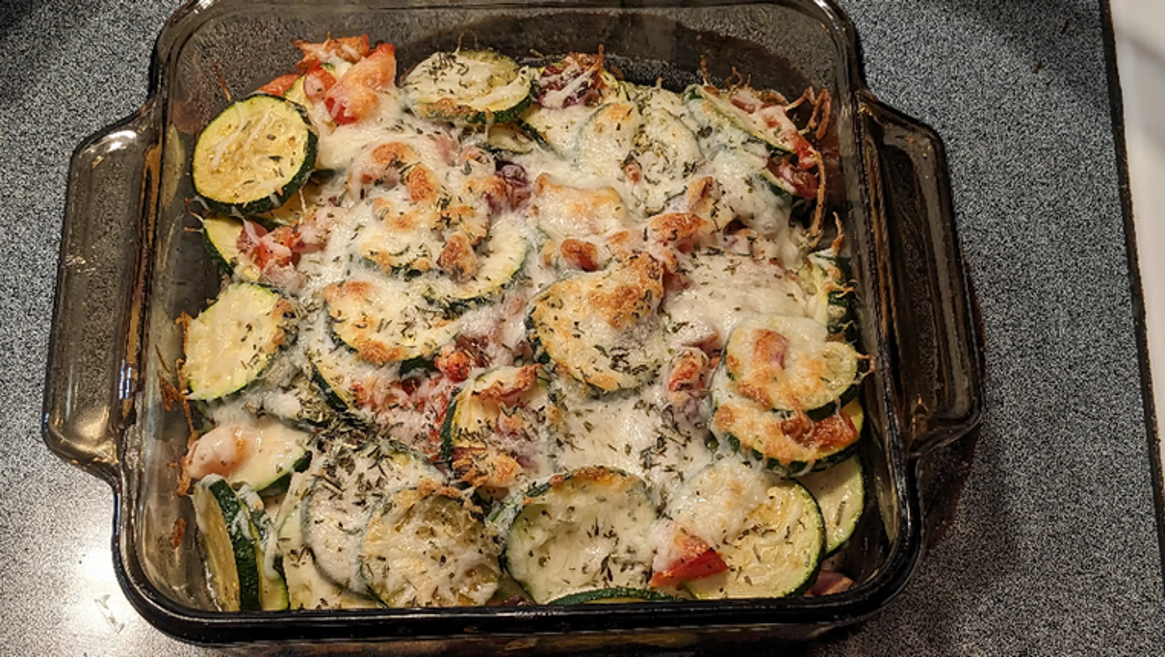 Baked Chicken and Zucchini Casserole with Tomato