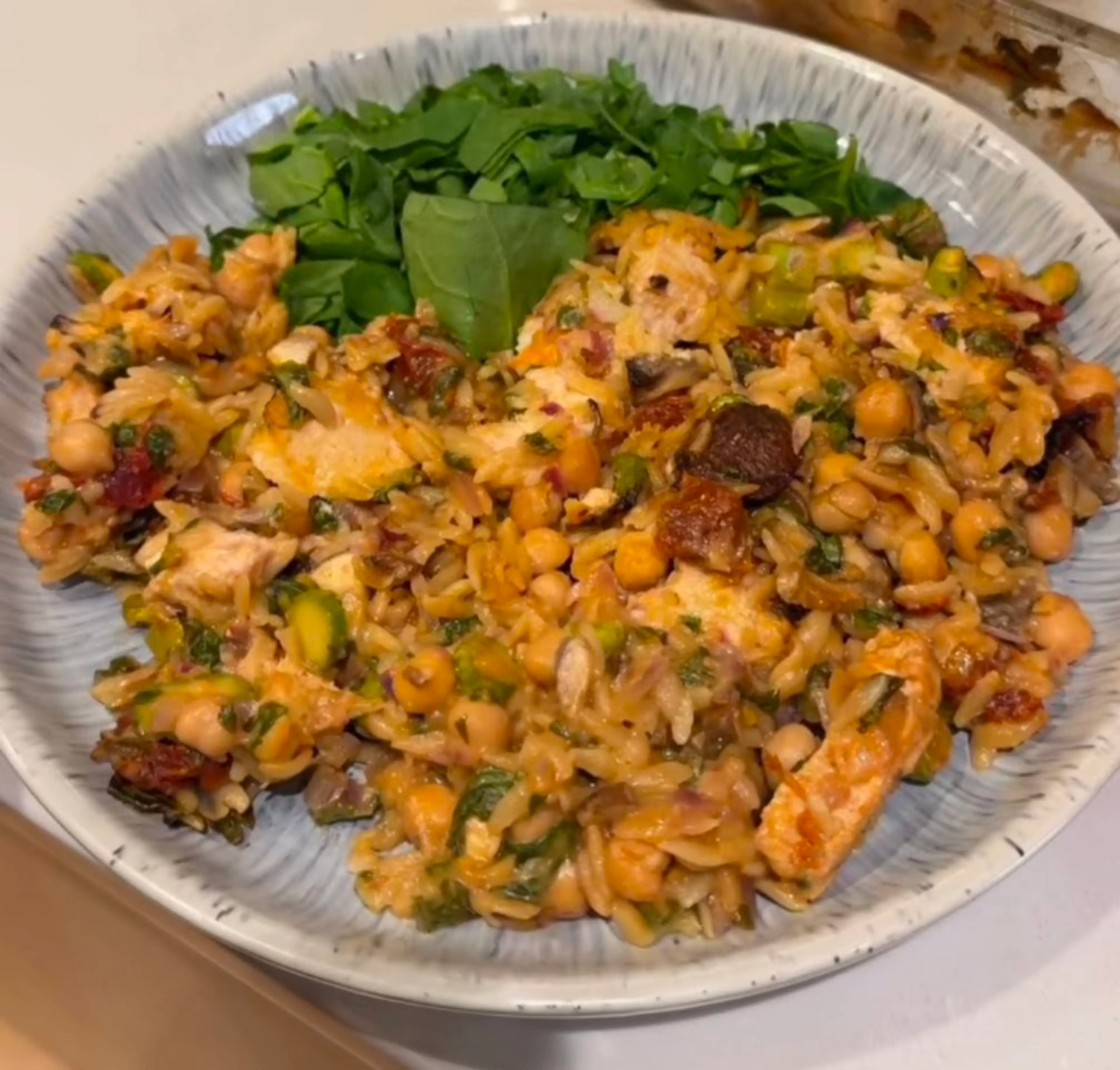 Orzo Chicken Veggie Bake