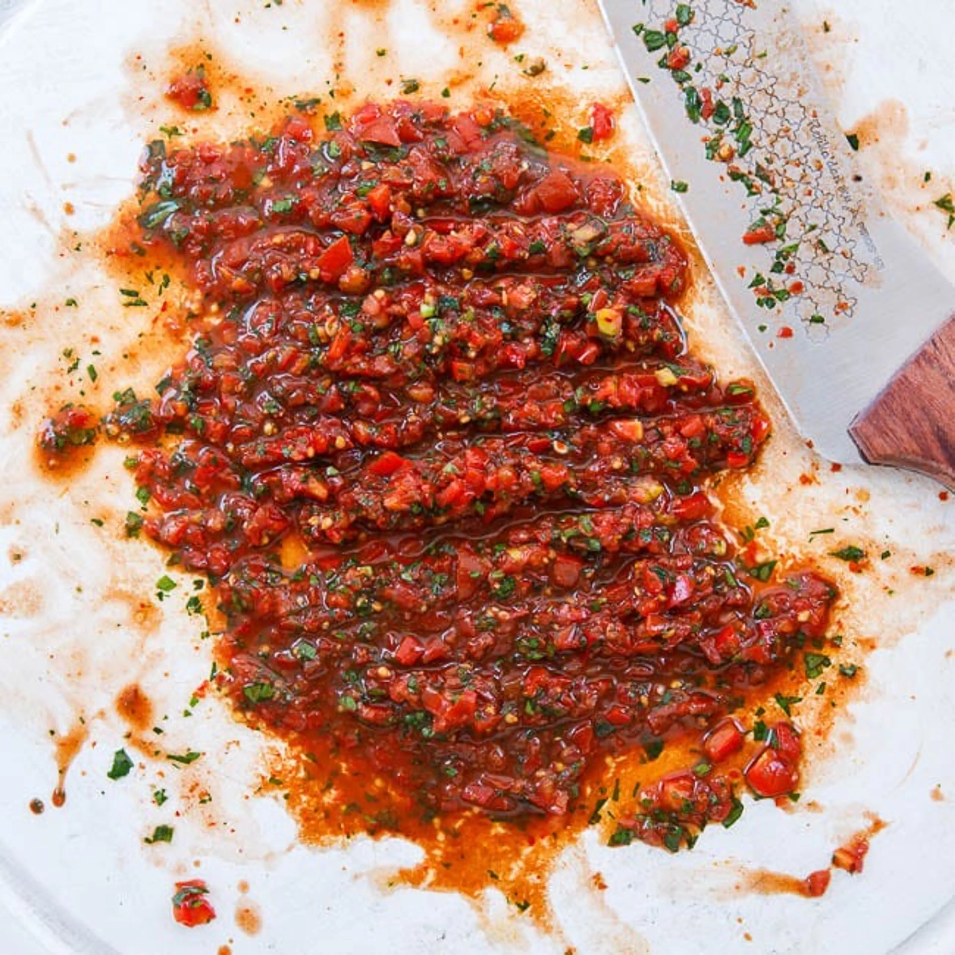 Turkish ezme salad