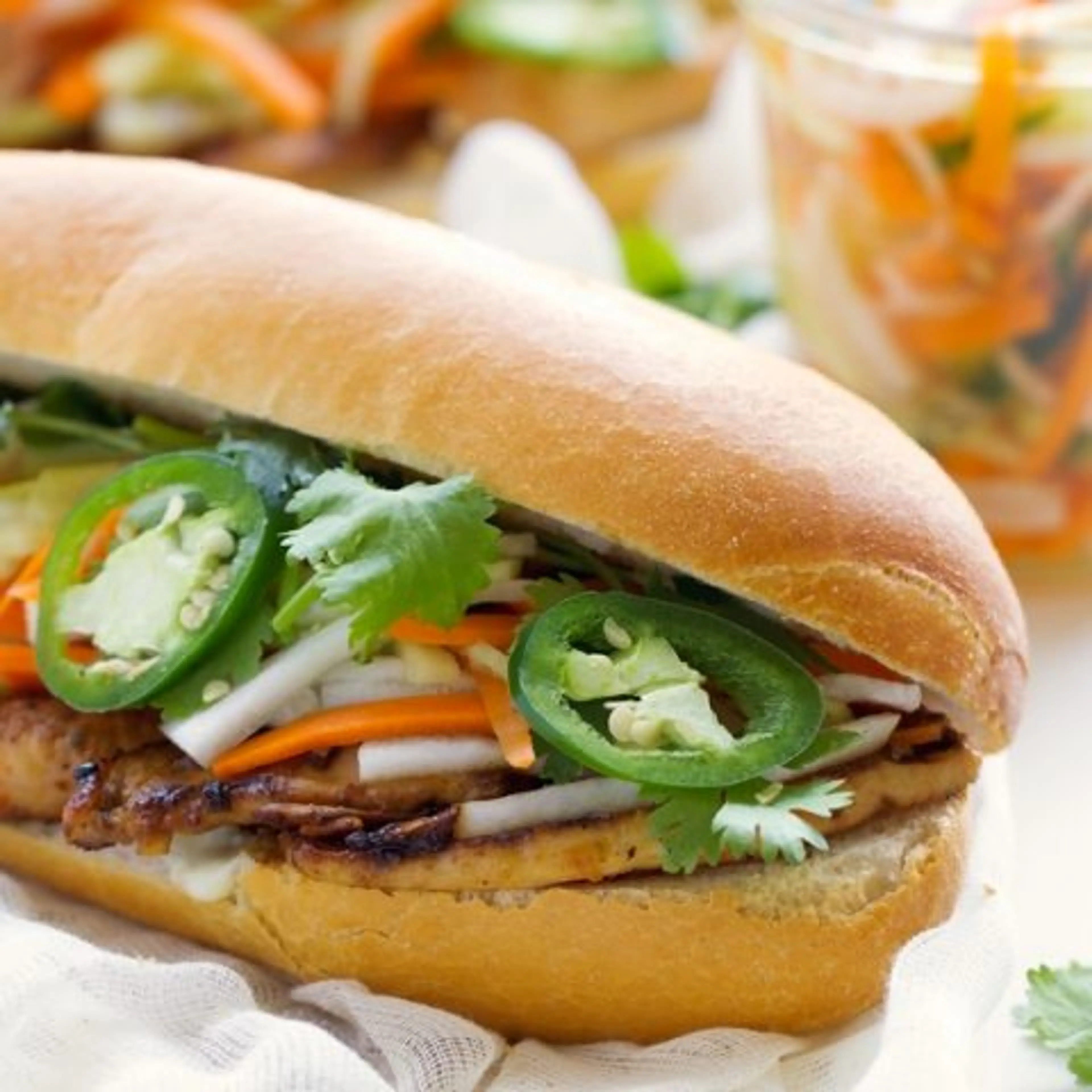 Vietnamese Chicken Sandwich (Bánh Mì)