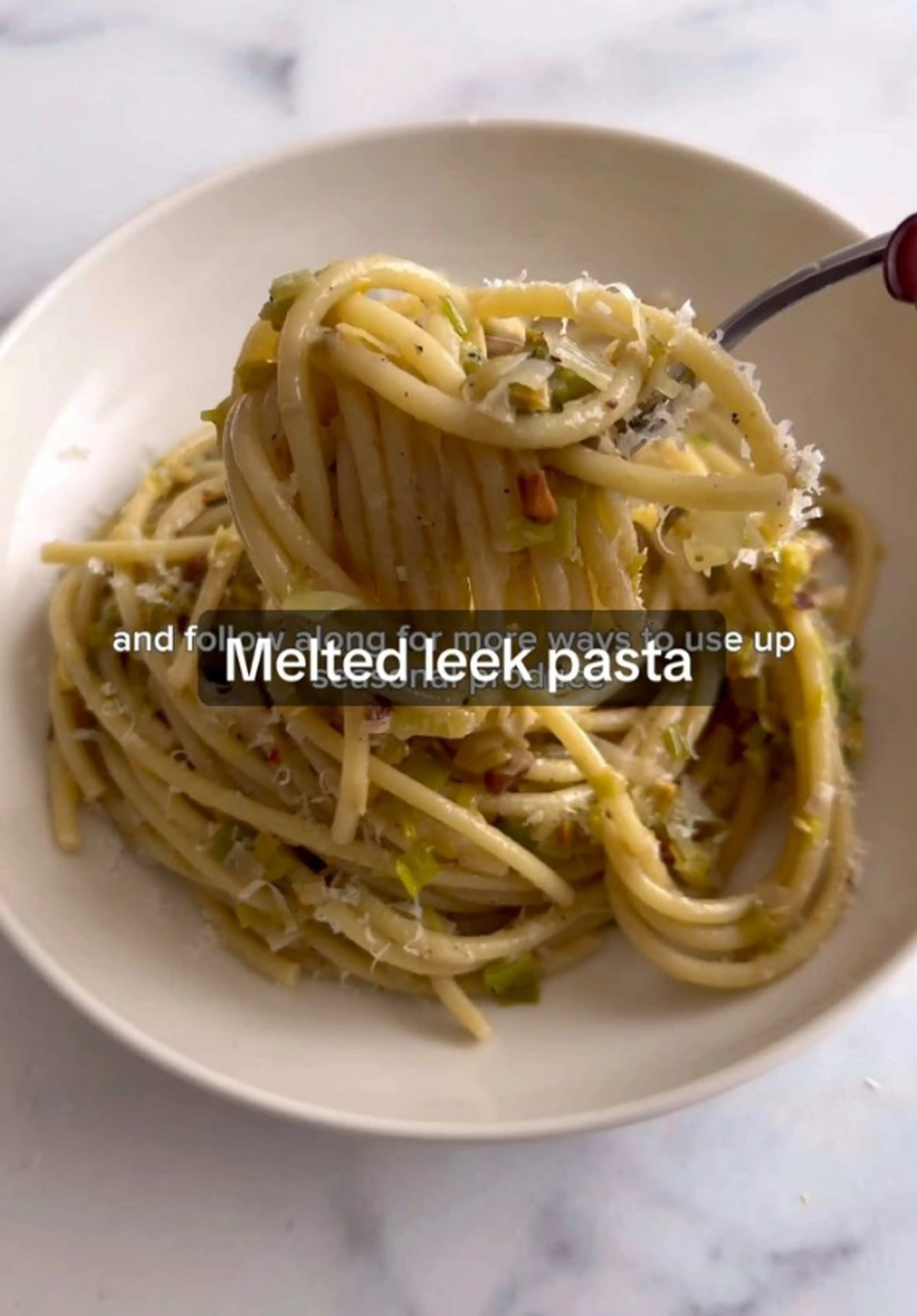 Melted Leek Pasta with Anchovies, Chili, and Black Pepper