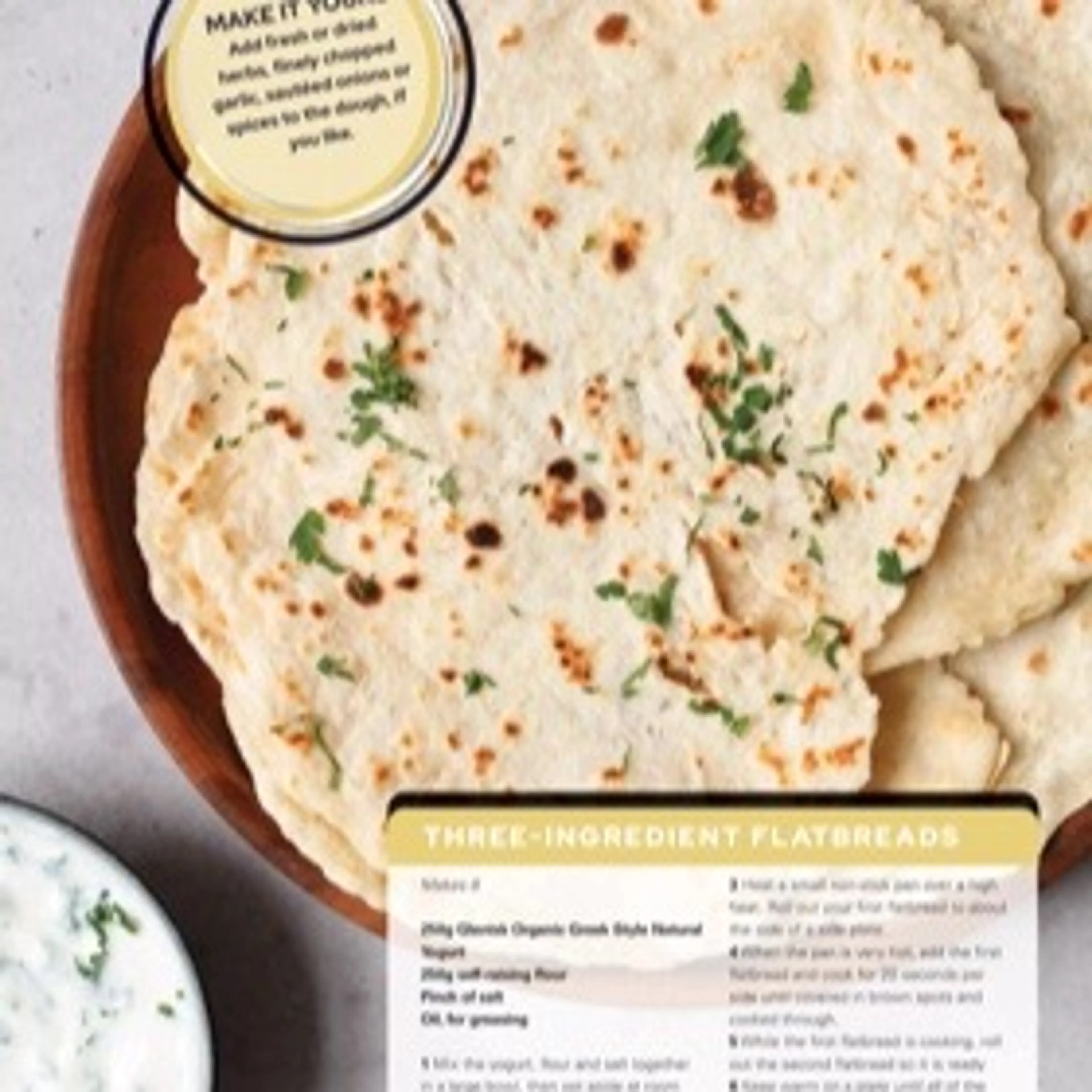 THREE-INGREDIENT FLATBREADS