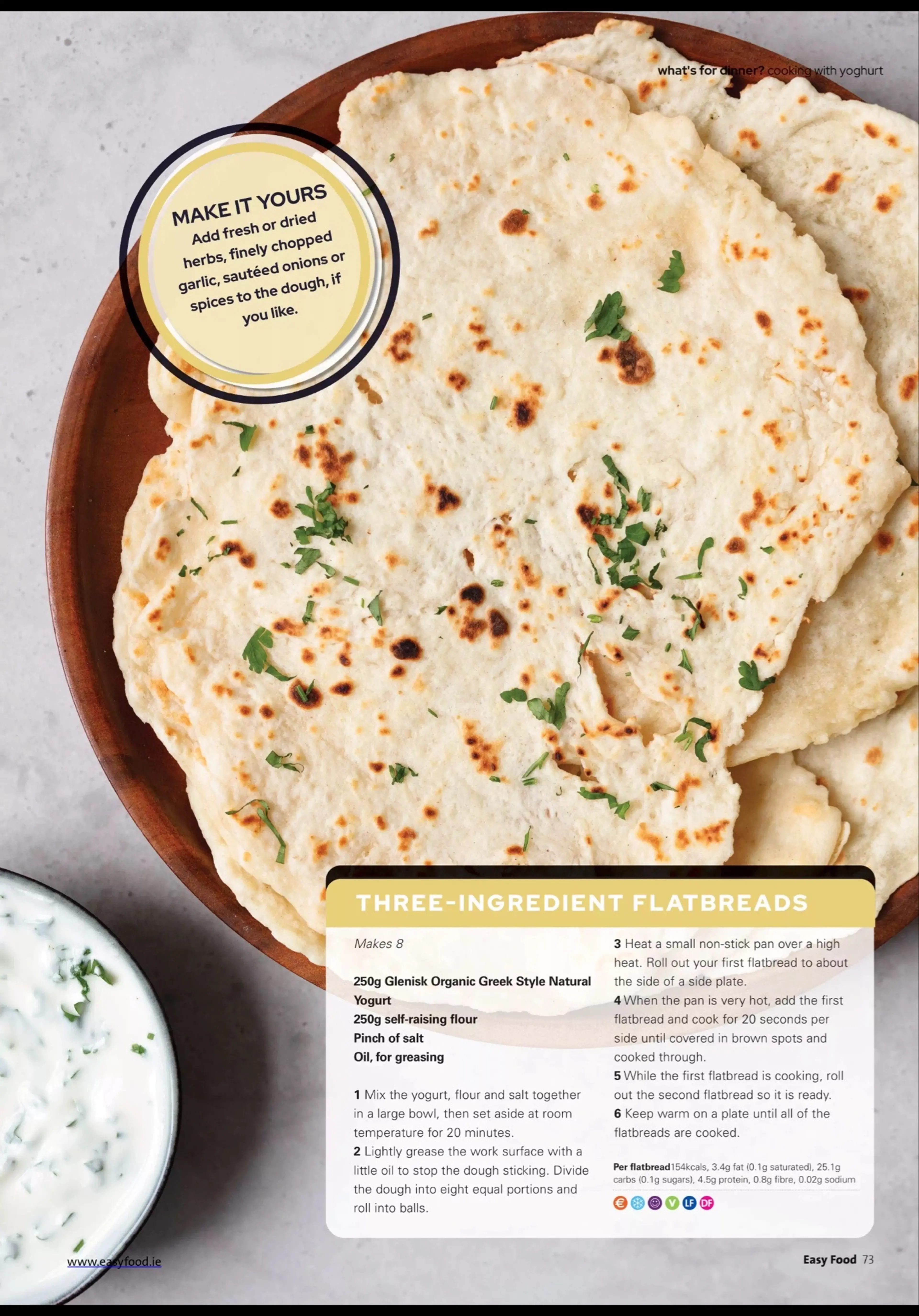 THREE-INGREDIENT FLATBREADS
