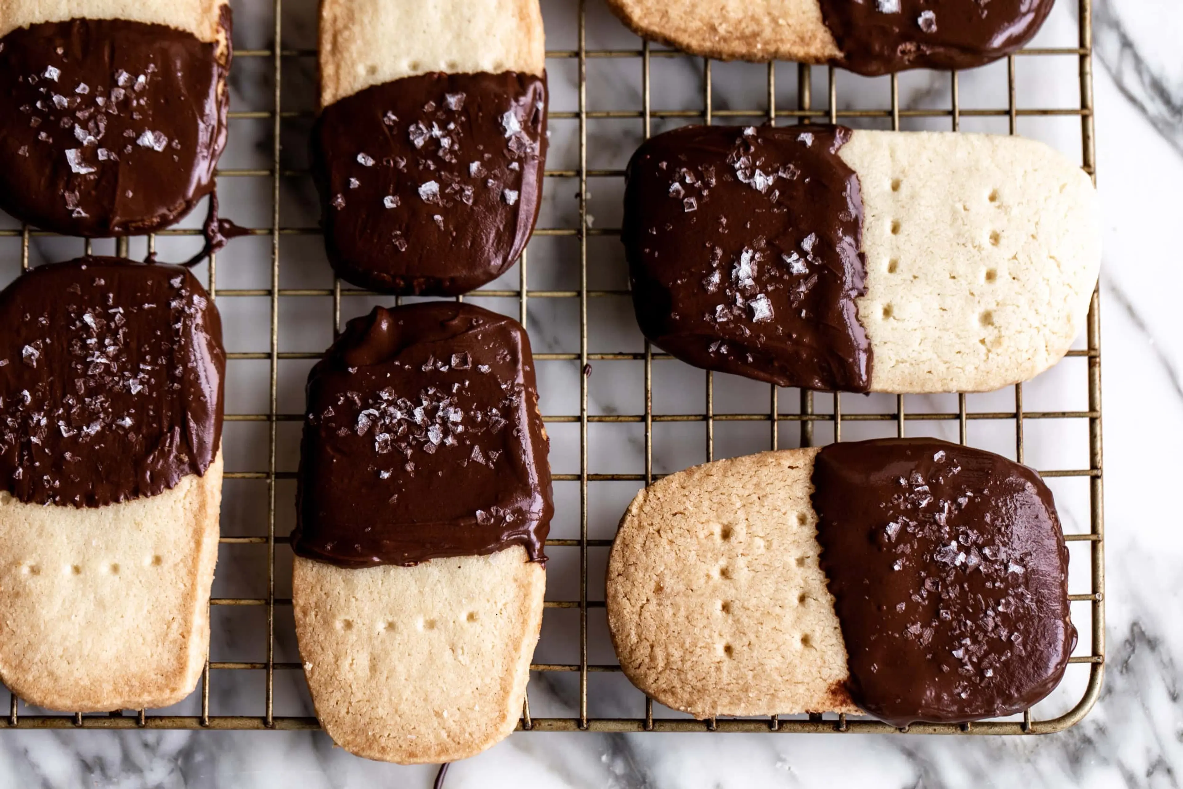 Chocolate Dipped Shortbread Cookies