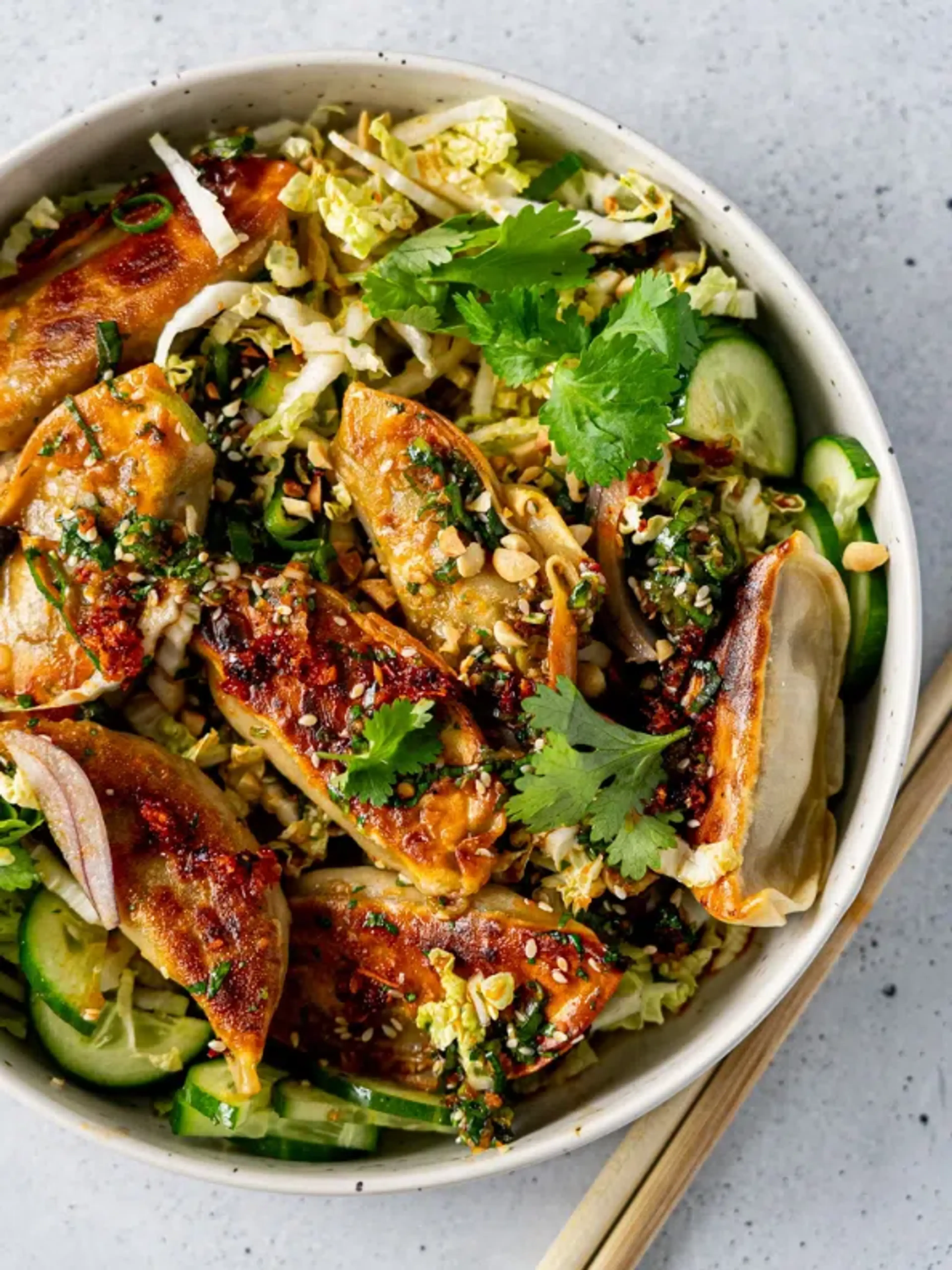 Sesame-soy Dumpling Salad