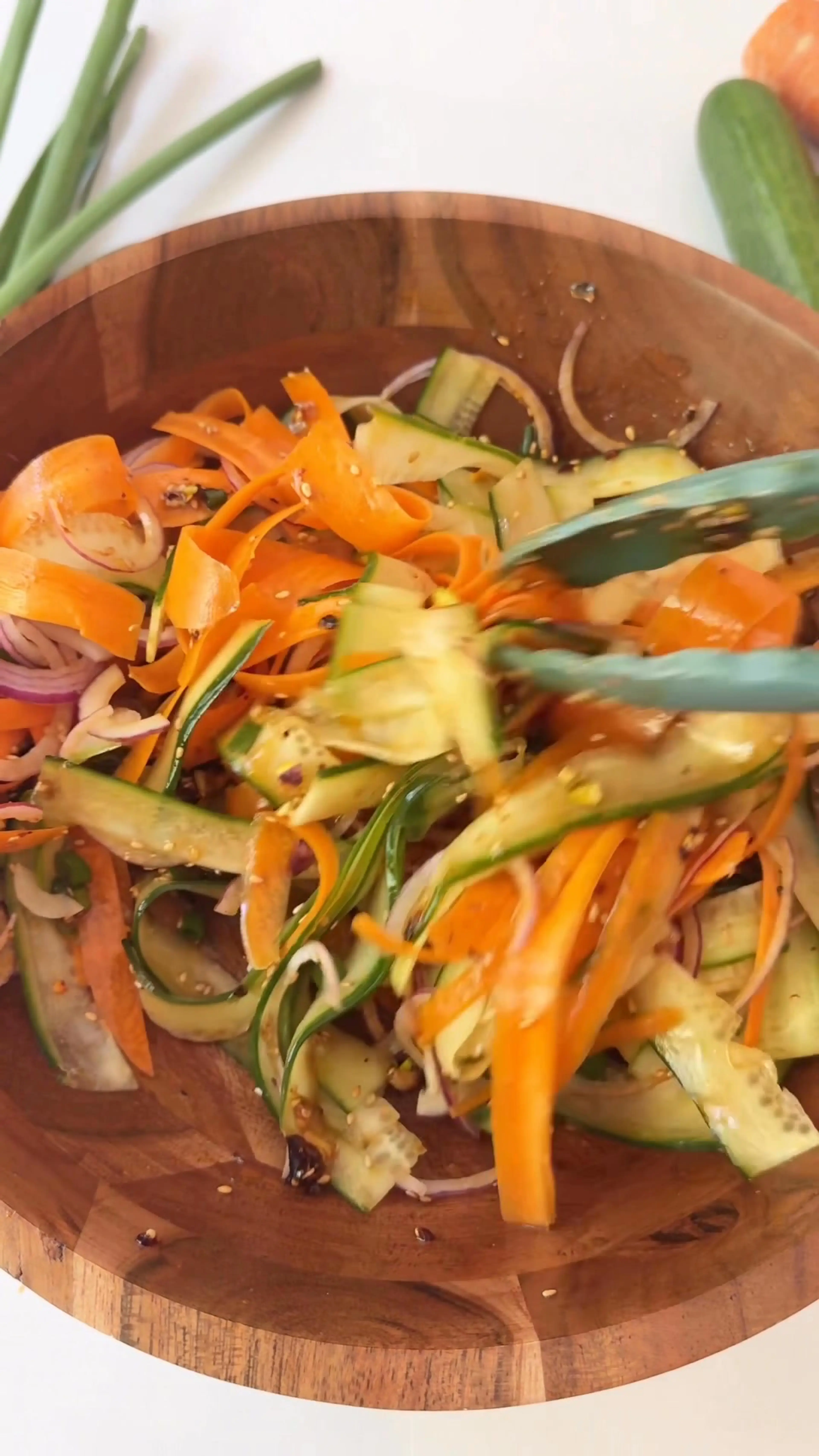 Asian Cucumber Carrot Ribbon Salad