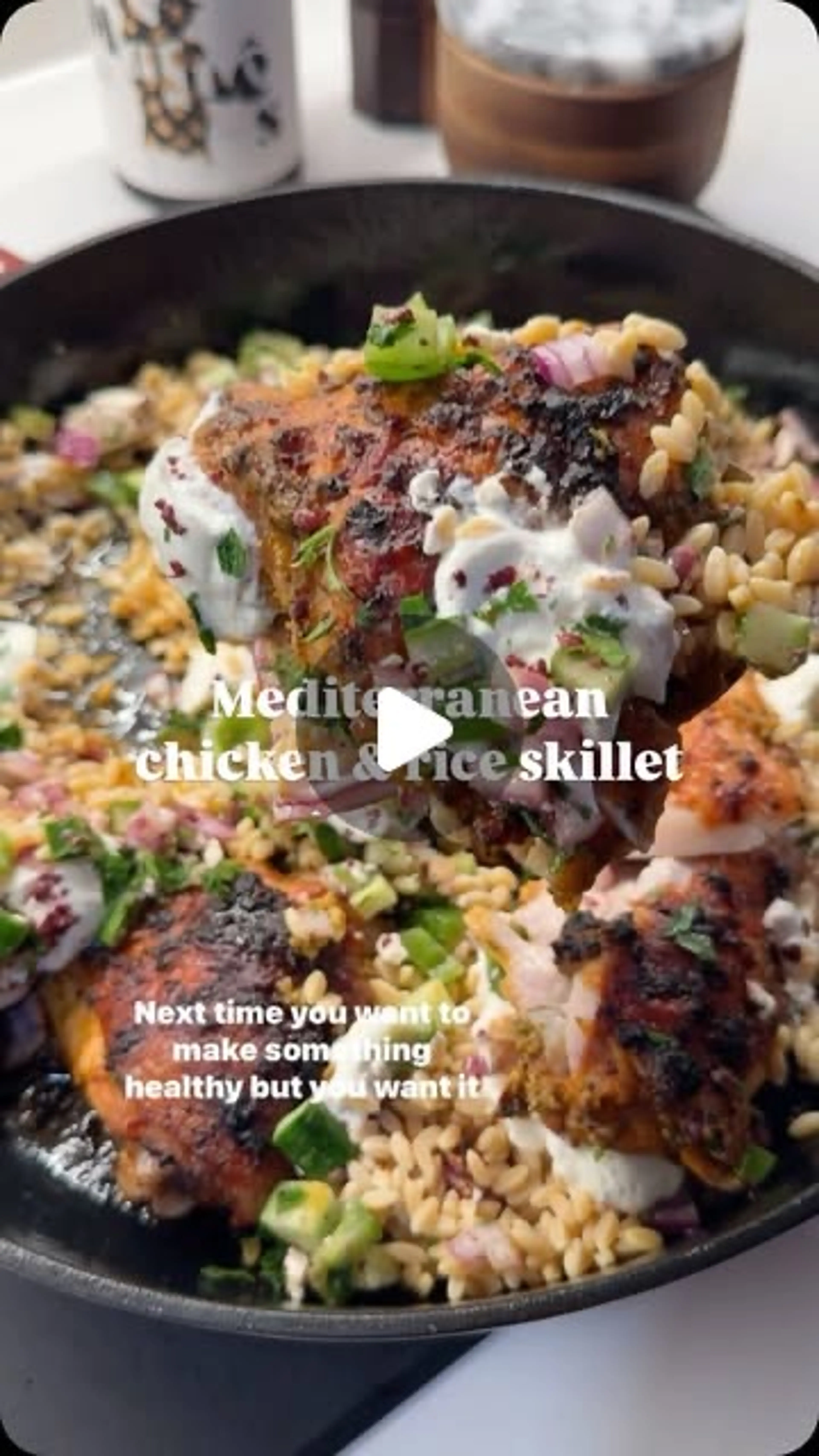 Mediterranean Chicken & Rice Skillet